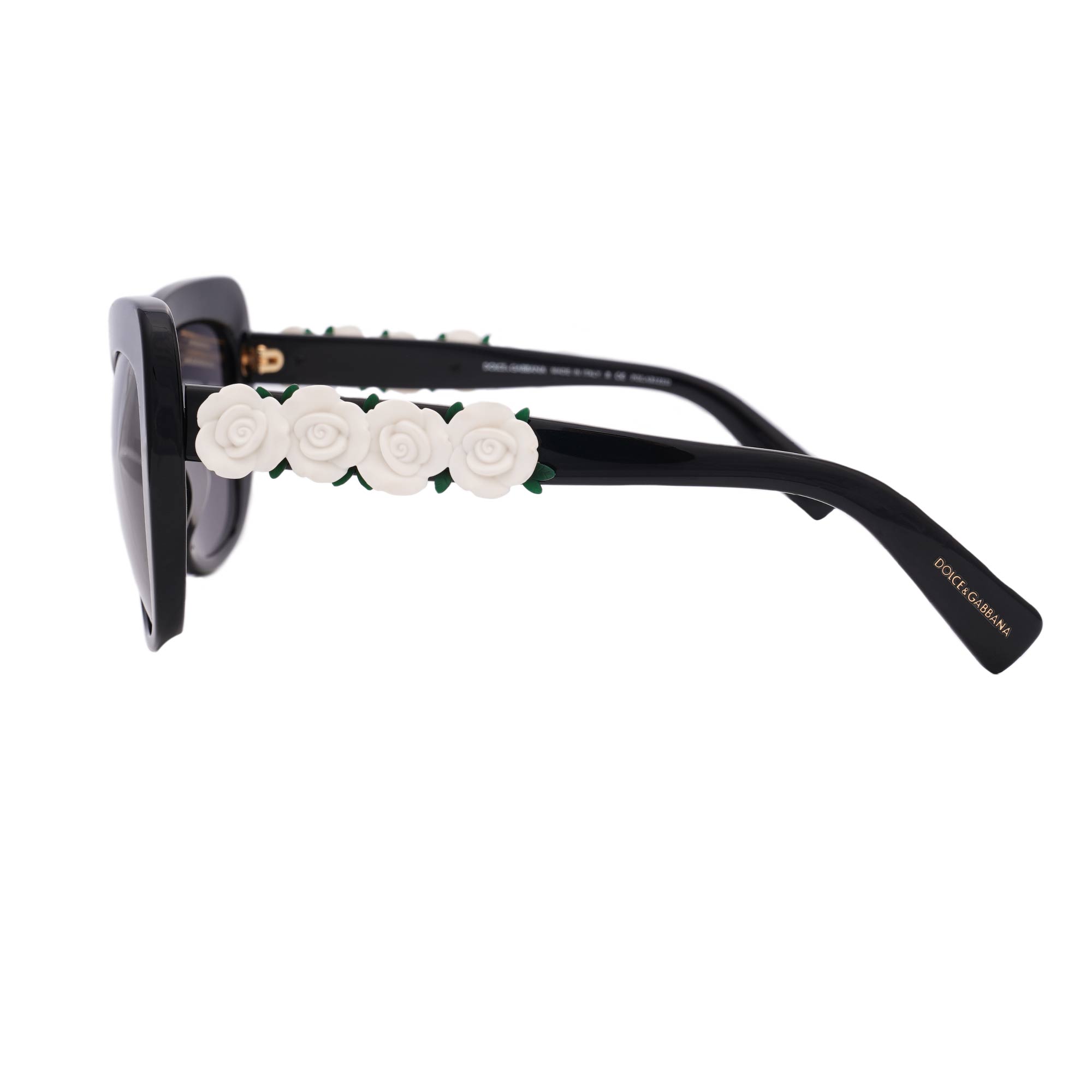 DOLCE & GABBANA Cat Eye Sunglasses‎ Black White Roses Dolce & Gabanna Cat Eye Sunglasses DG4211 main image 4