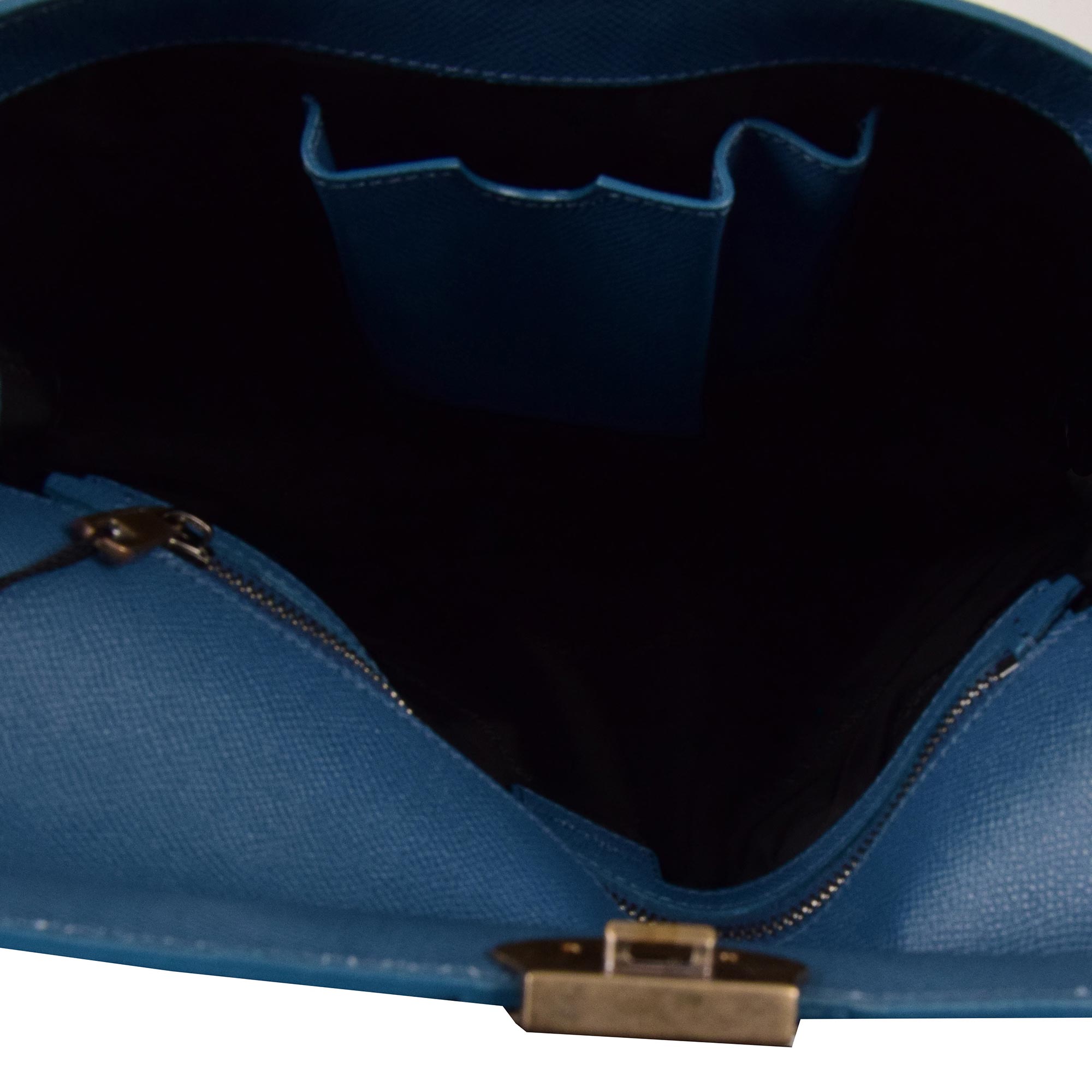 Dauphine leather document holder bag / briefcase with studs by DOLCE & GABBANA