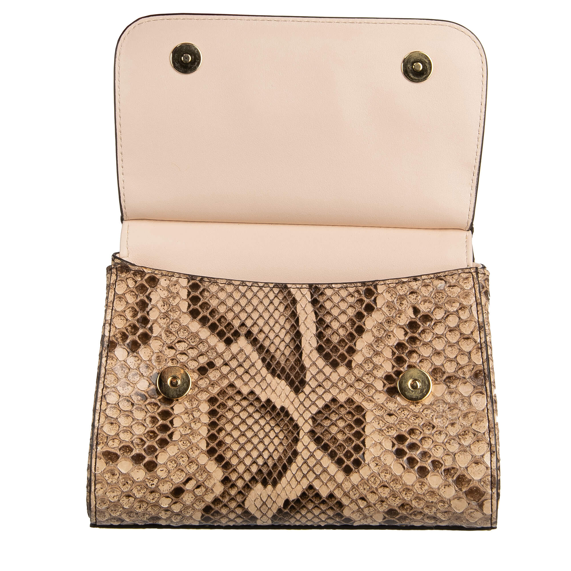 Handtasche / Schultertasche SICILY Small aus Schlangenleder mit beschmücktem DG Logo mit Kristallen und Nieten von DOLCE & GABBANA