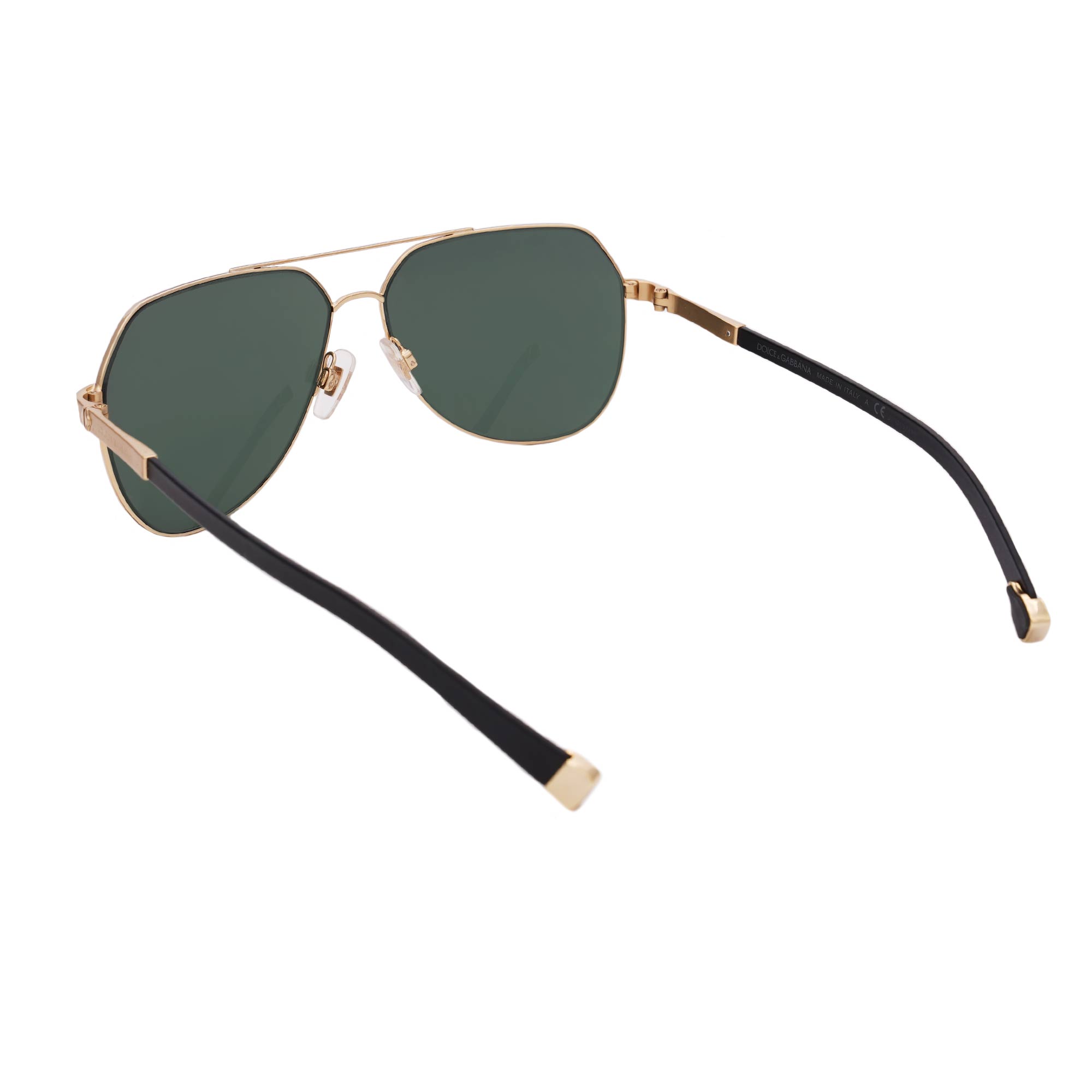 GOLD Edition Pilot Stil Sonnenbrille DG 2133 aus vergodetem Metall mit Box und Etui von DOLCE & GABBANA