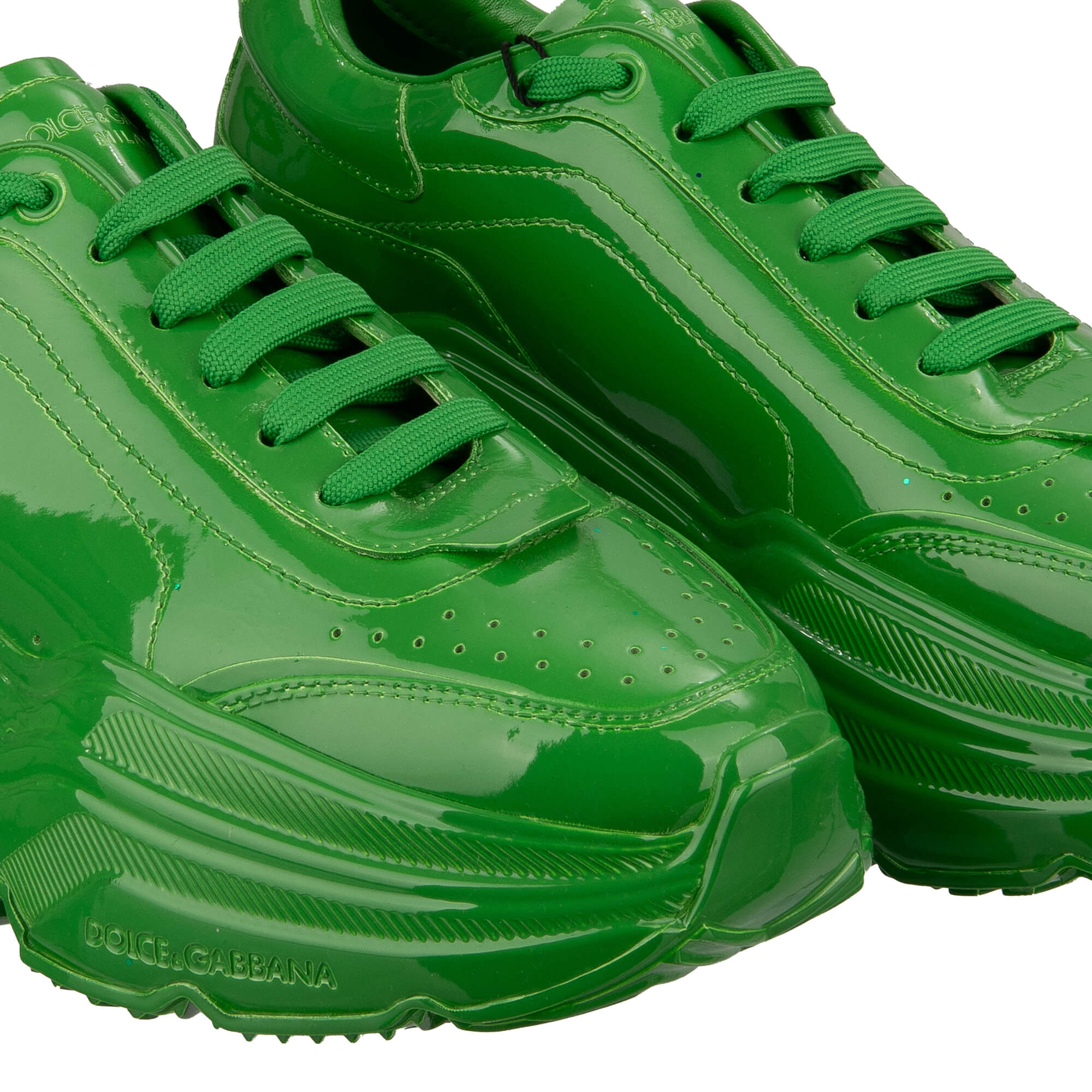 Herren Low-Top Lackleder Sneaker DAYMASTER in Grün von DOLCE & GABBANA