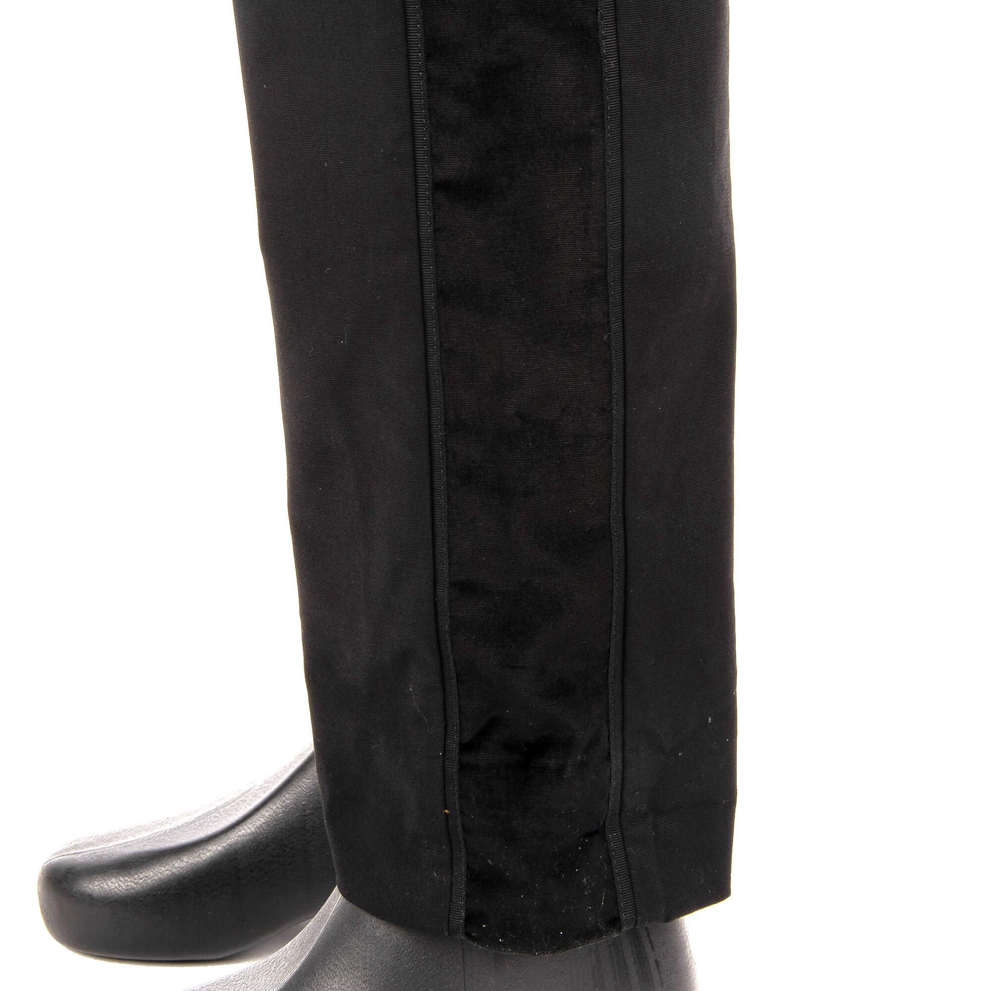 Chino Hose aus Baumwolle mit Kontraststreifen aus Samt, Taschen mit Reißverschluss und elastischer Taille von DOLCE & GABBANA 