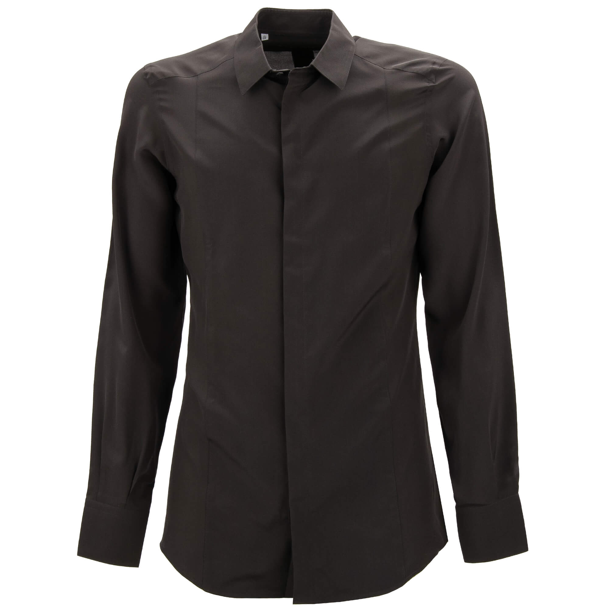 Slim Fit Silk Shirt GOLD Gray