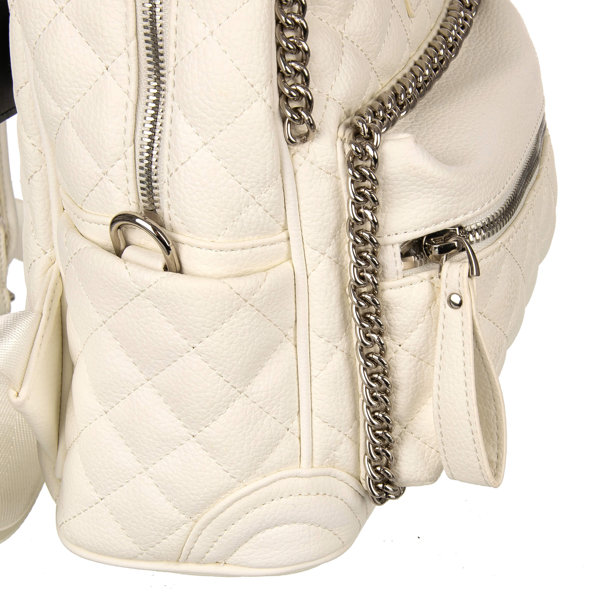 Junior backpack ACHILLEA with quilted texture, chains and logo plates by PHILIPP PLEIN JUNIOR