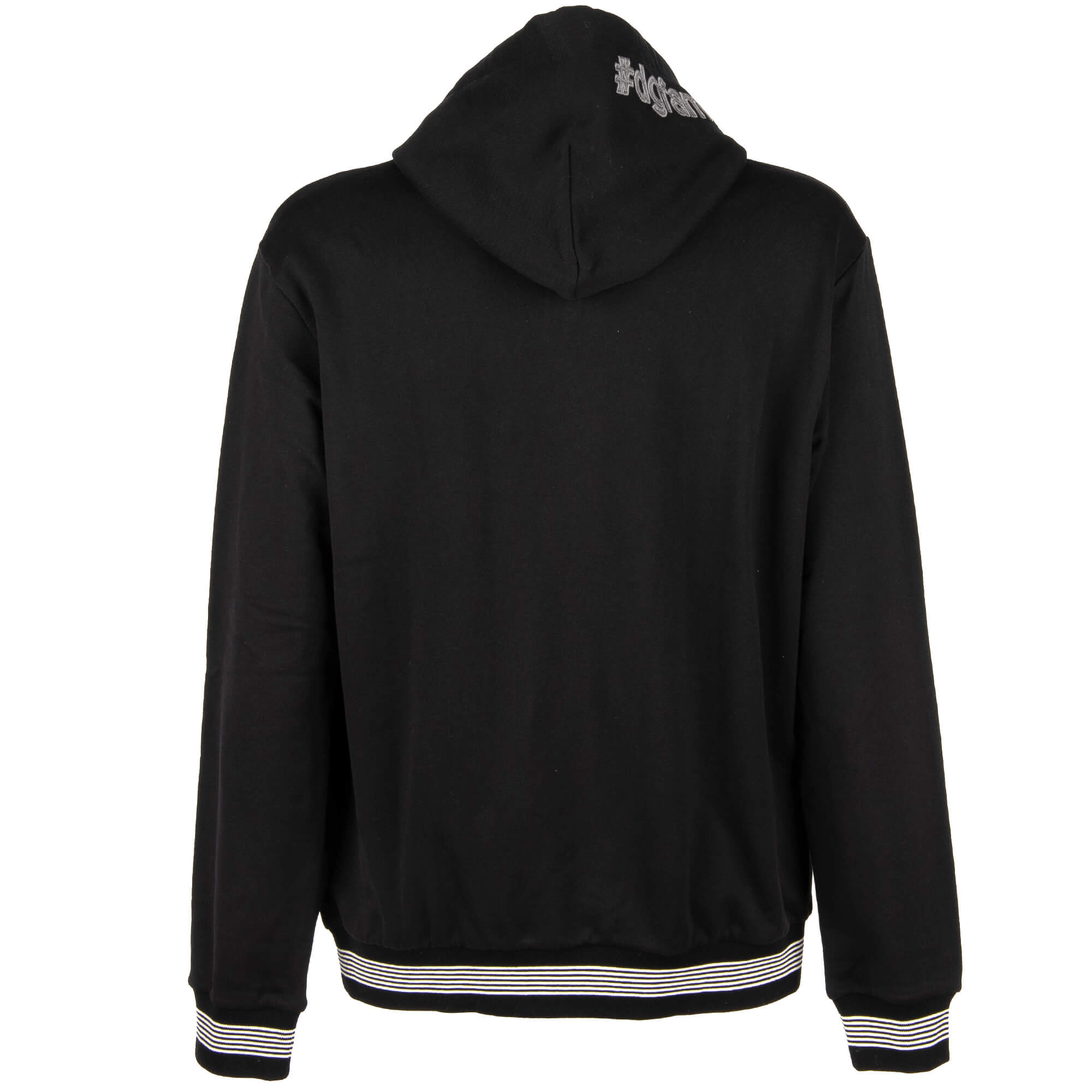 Hooded Sweater / sweatshirt with DG Family and Stefano with Domenico embroidery in black by DOLCE & GABBANA