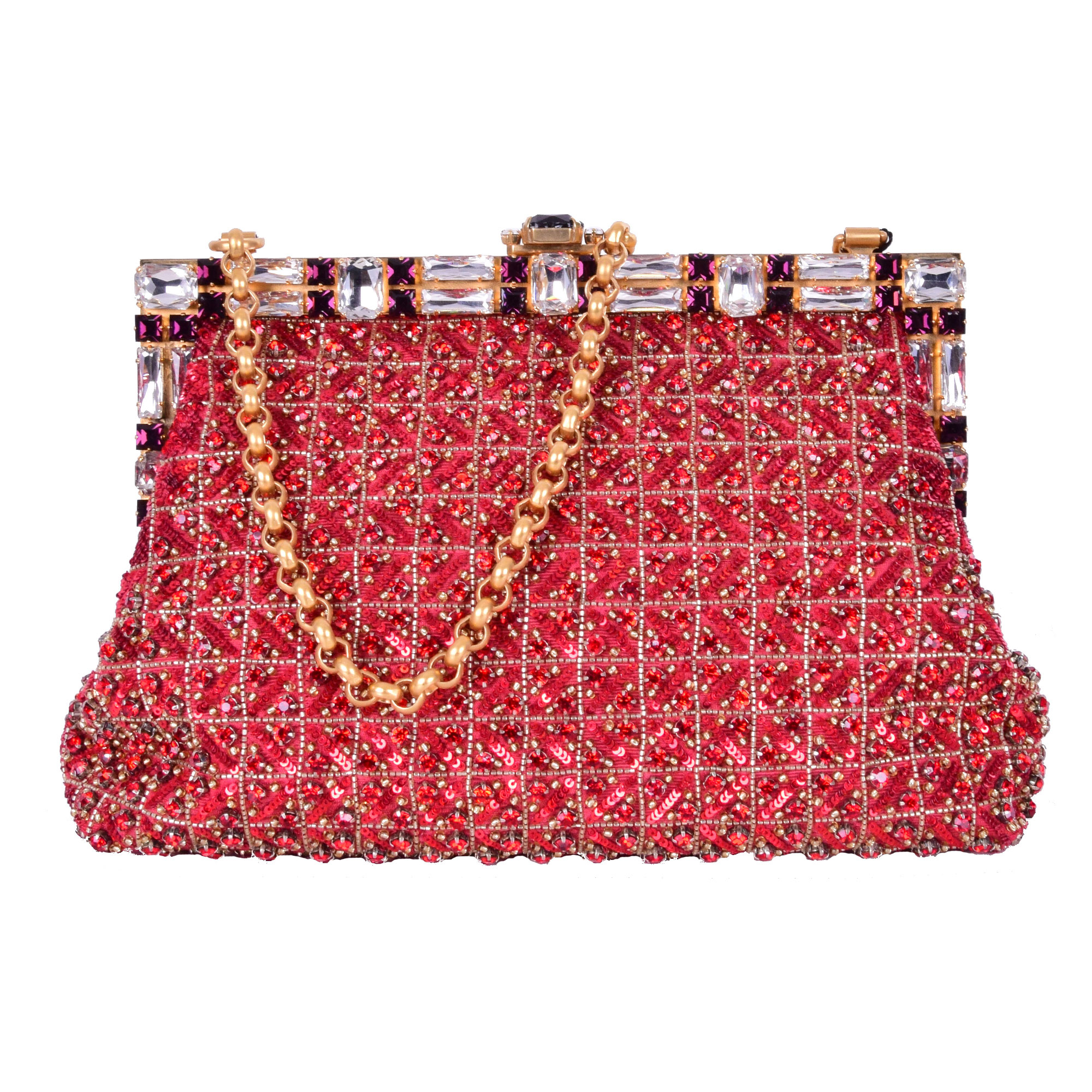 Baroque Crystals Bag VANDA Red
