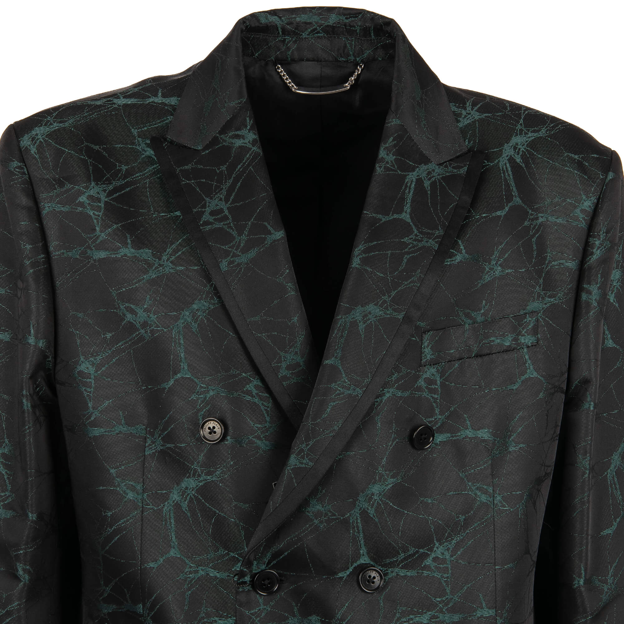 Floral Printed Blazer SIN with contrast reverse and logo in front by PHILIPP PLEIN
