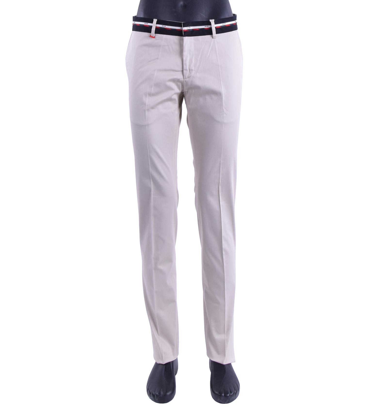 30 YEARS Slim Fit Hose mit Logo Beige