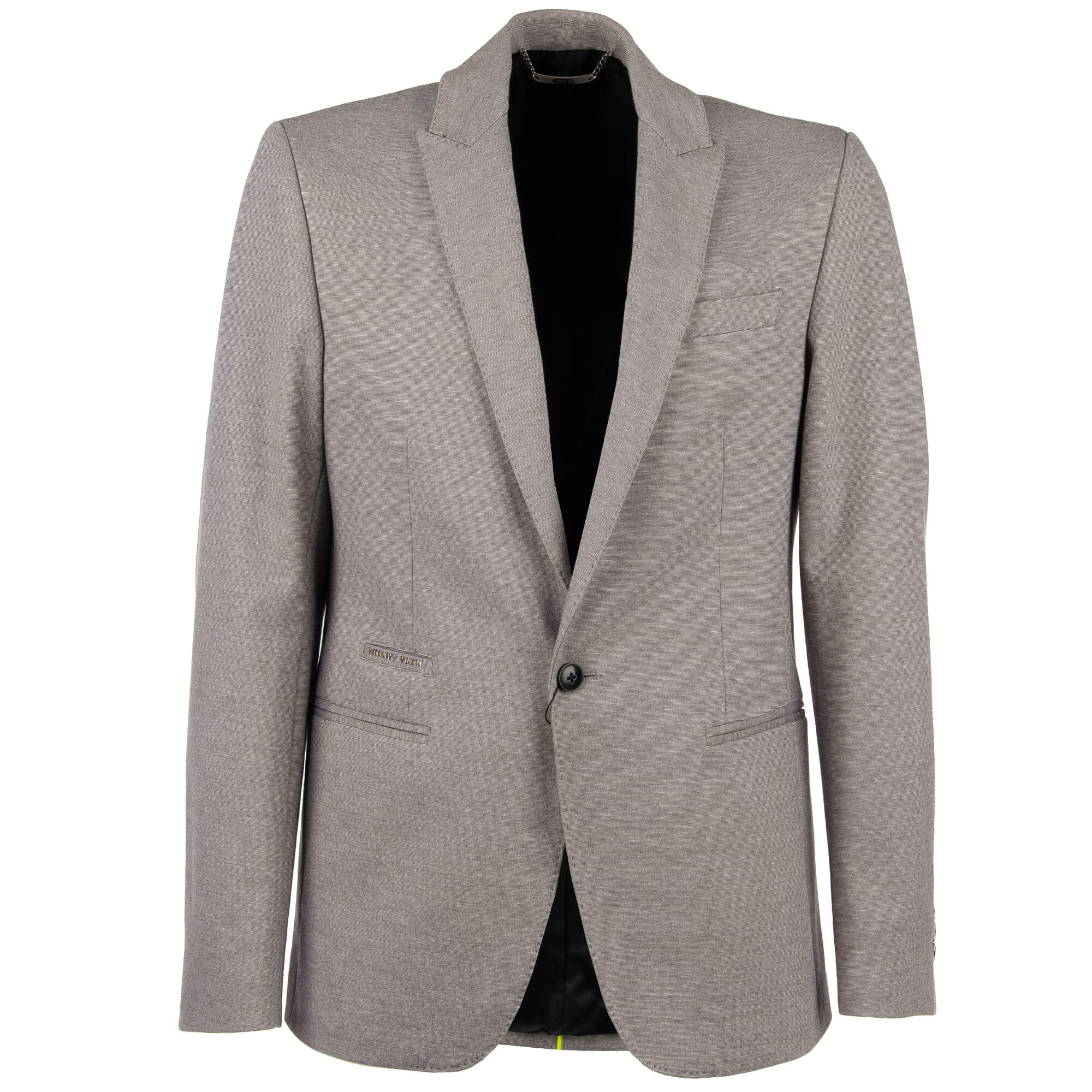 Elastic Cotton Blazer STONE FIST with Neon Streifen Gray 50 M-L