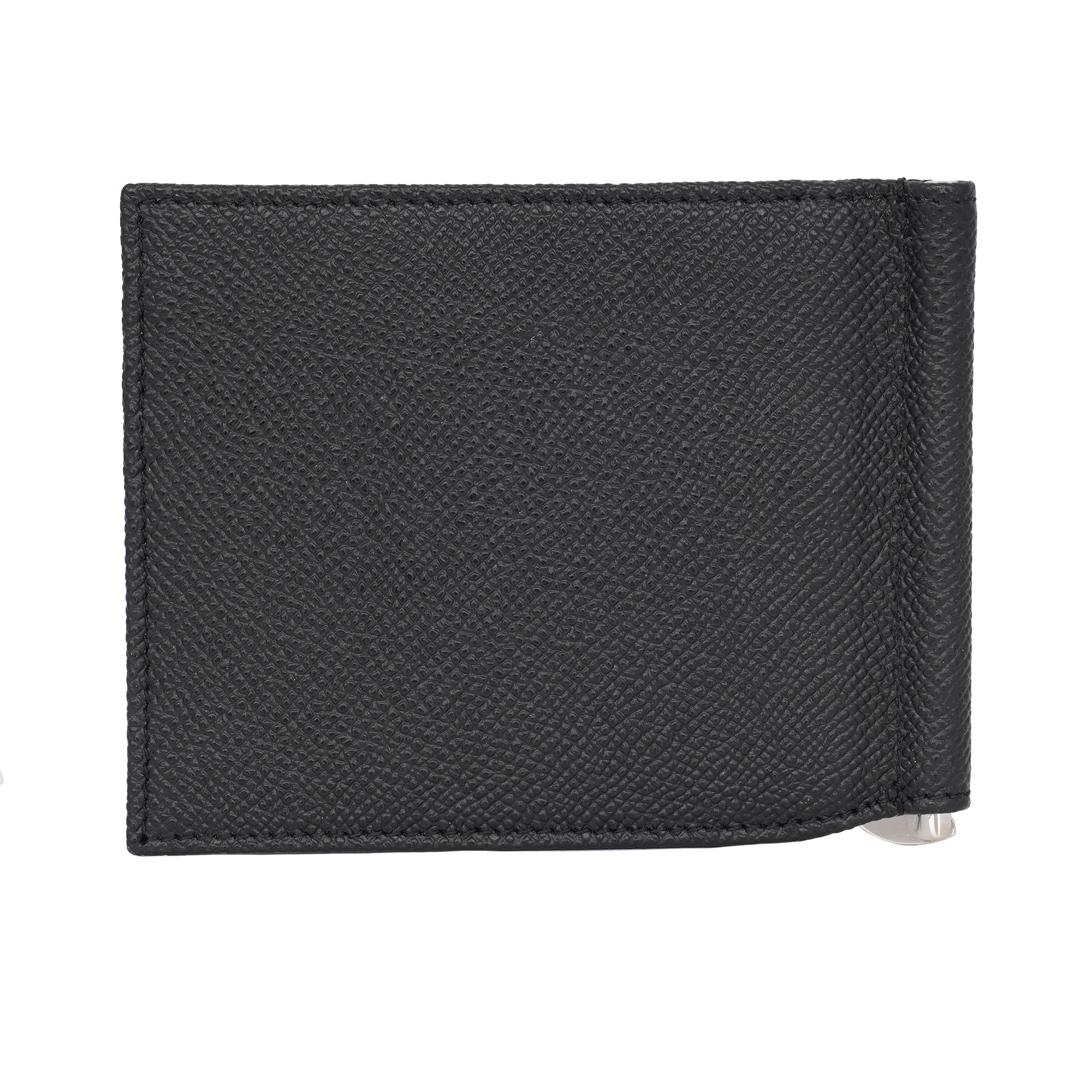 Dauphine Leder Karten Portemonnaie / Geldbörse mit Clip für Geldscheine und DG Logo-Schild in Schwarz von DOLCE & GABBANA 