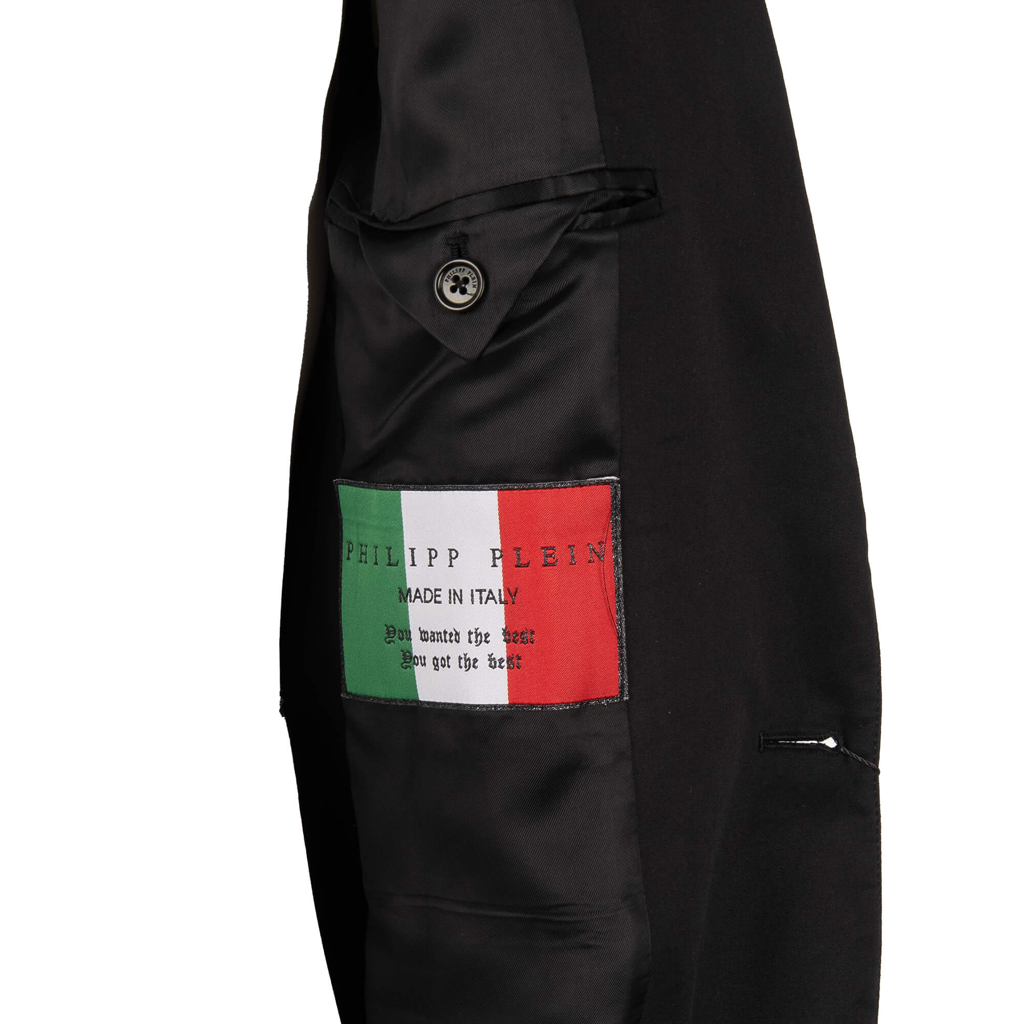 Cotton Blazer BOSSY with contrast stripes, stars and logo by PHILIPP PLEIN