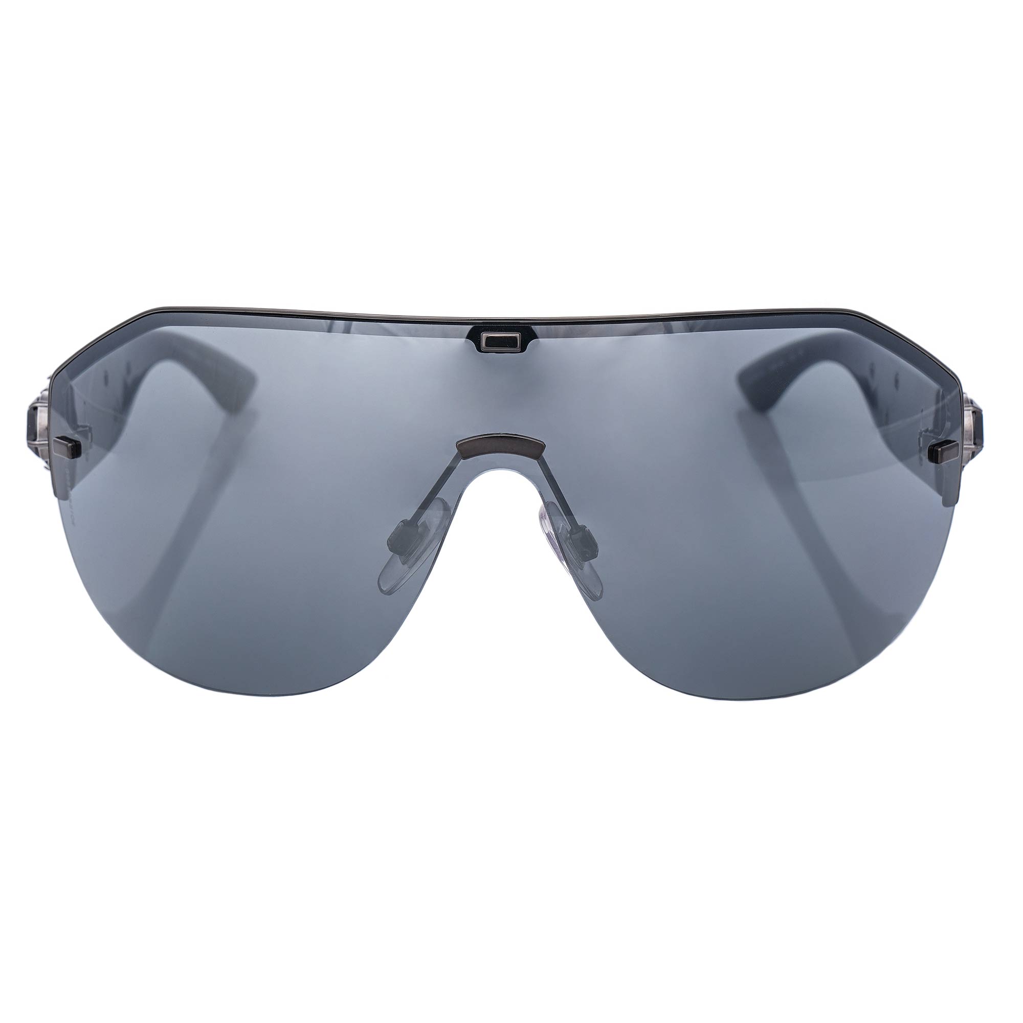 Oversized Crystal Mirrored Wrap Sunglasses DG 2150 Black