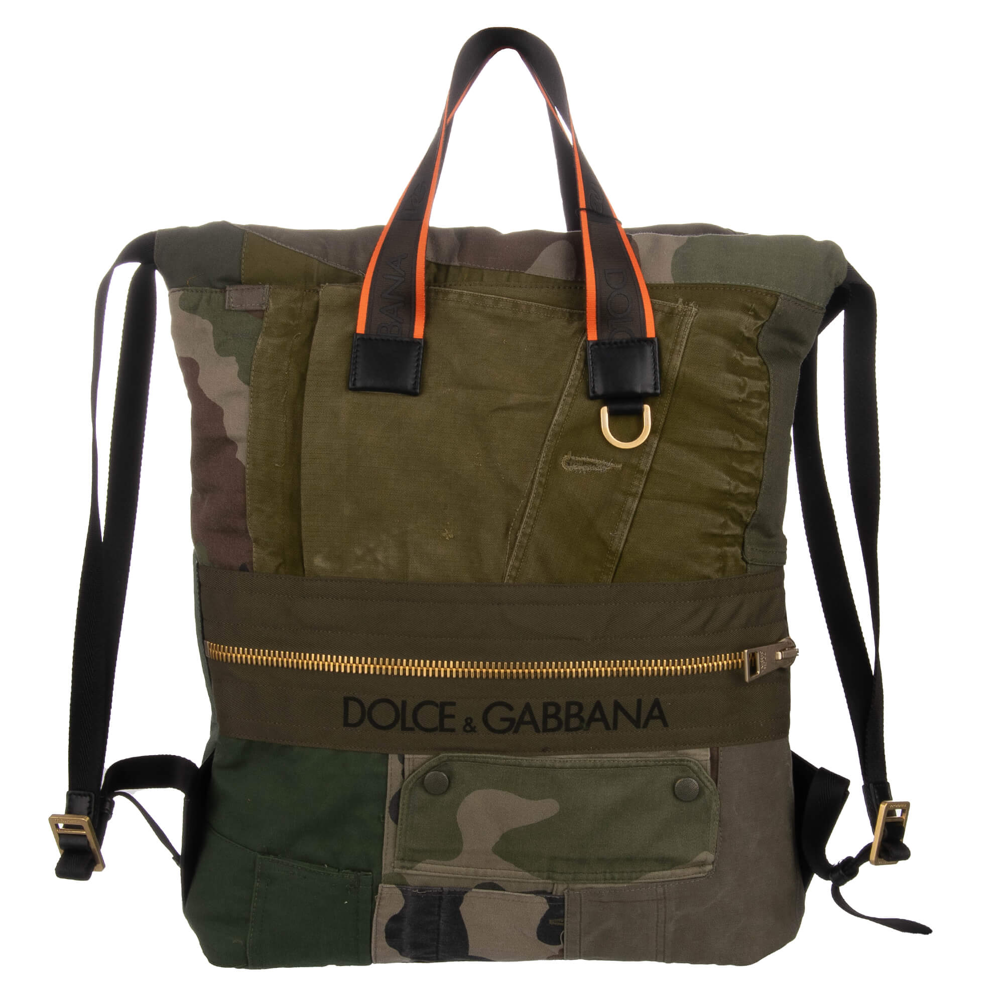 DG Logo Military Patch Green Camouflage Backpack Bag Khaki Black