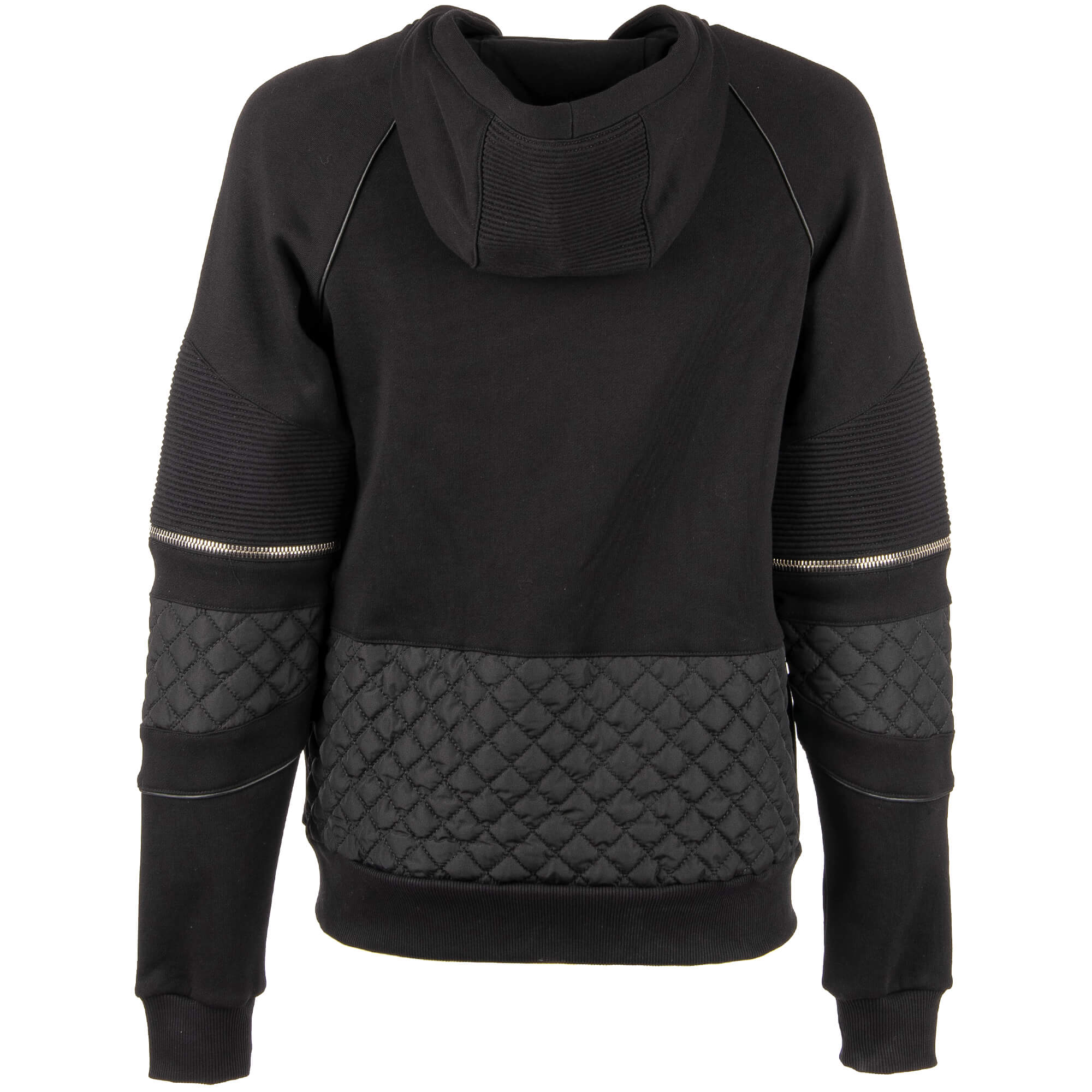 Sweatjacke / Hoodie JUST A MAN mit Reißverschlüssen, gesteppten Details und Logo vorne von PHILIPP PLEIN