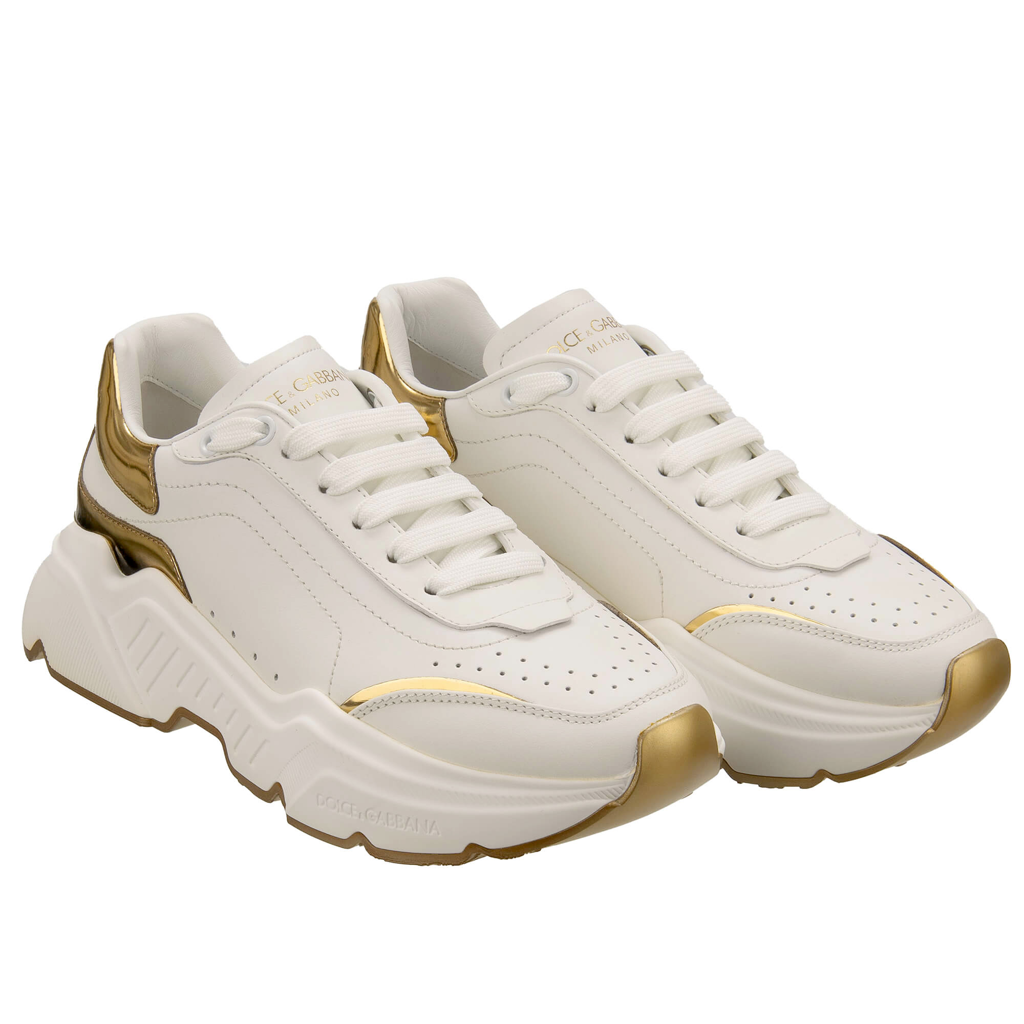 Dolce & Gabbana デイマスター スニーカー 白 レザー Daymaster Dolce & Gabbana Daymaster Leather Sneakers | Sendegaro US