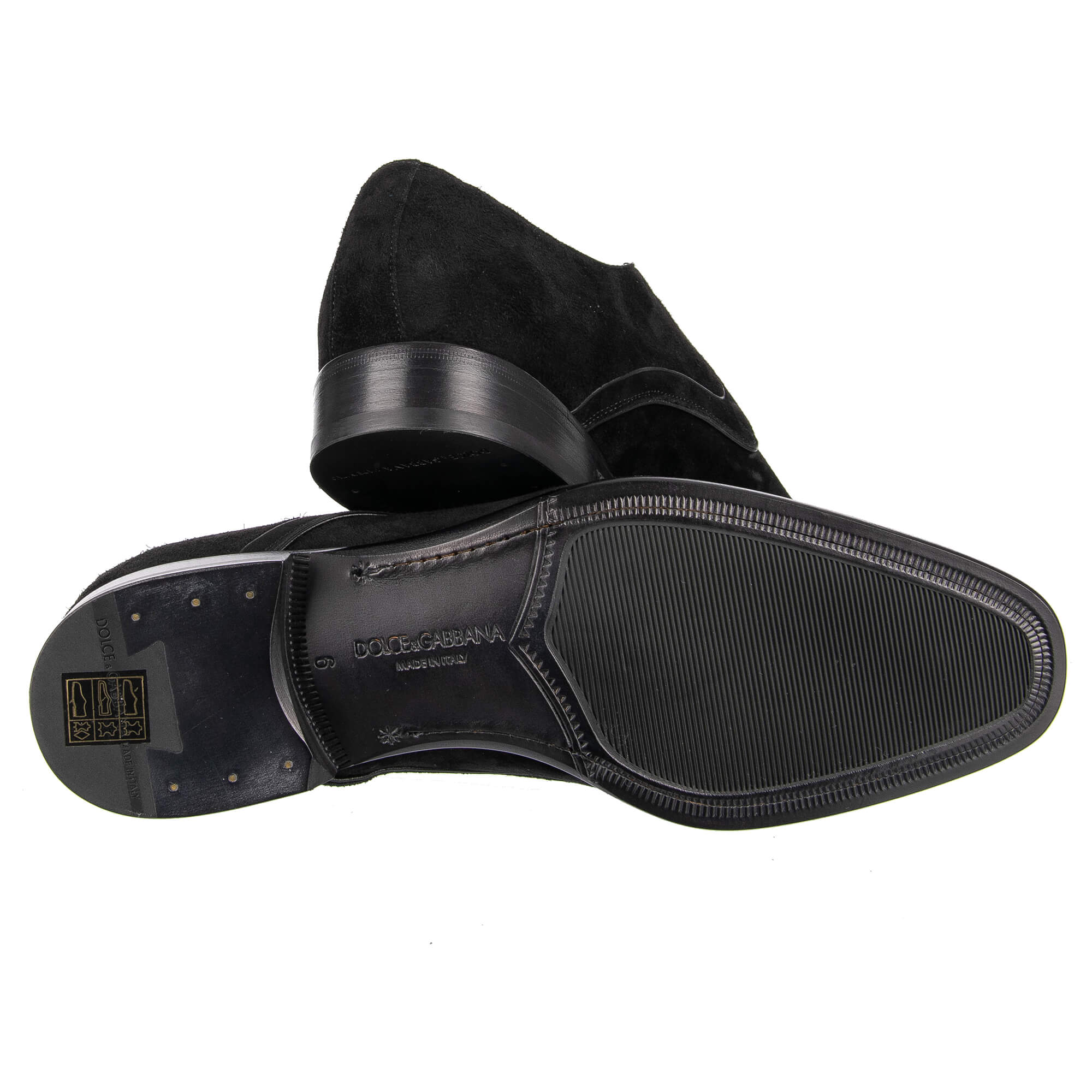 Elegante Derby Schuhe aus Wildleder in Schwarz von DOLCE & GABBANA