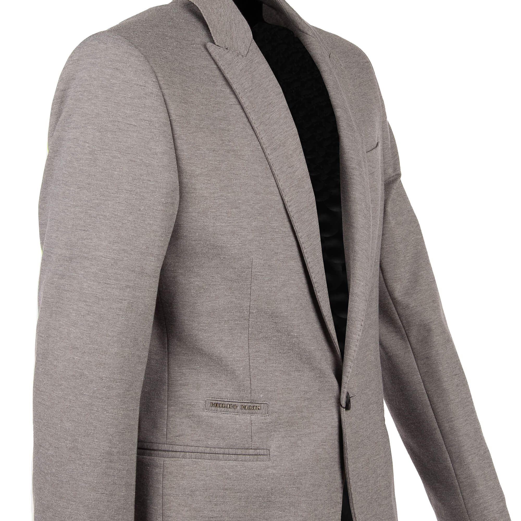 Elastic cotton Blazer STONE FIST with a logo in front by PHILIPP PLEIN