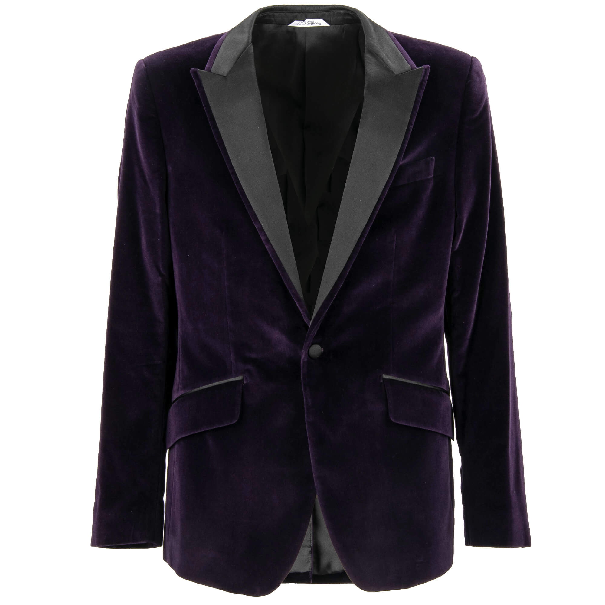 Velvet Tuxedo Blazer Jacket MARTINI Purple Black 50 M-L