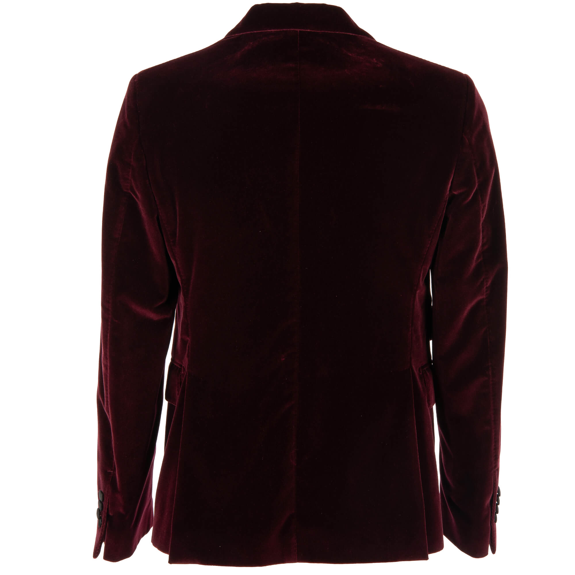 Blazer aus Samt mit spitzem Kragen, und Perlen, Kronen, Fuchs Stickerei in Bordeaux von DOLCE & GABBANA