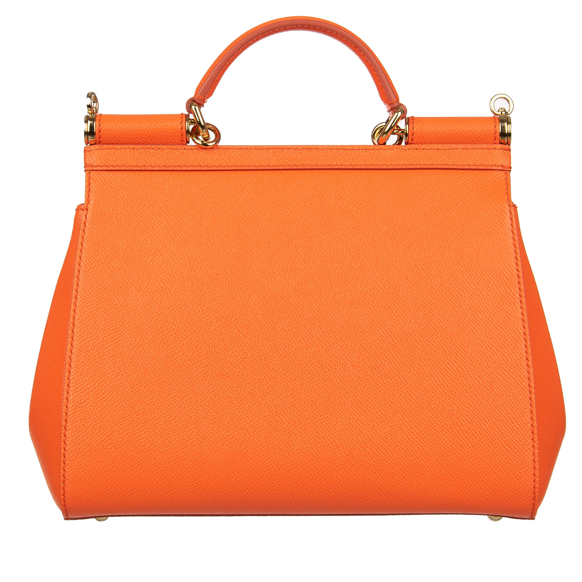 Handtasche / Schultertasche SICILY Medium aus Dauphine Leder mit Logo Schild von DOLCE & GABBANA