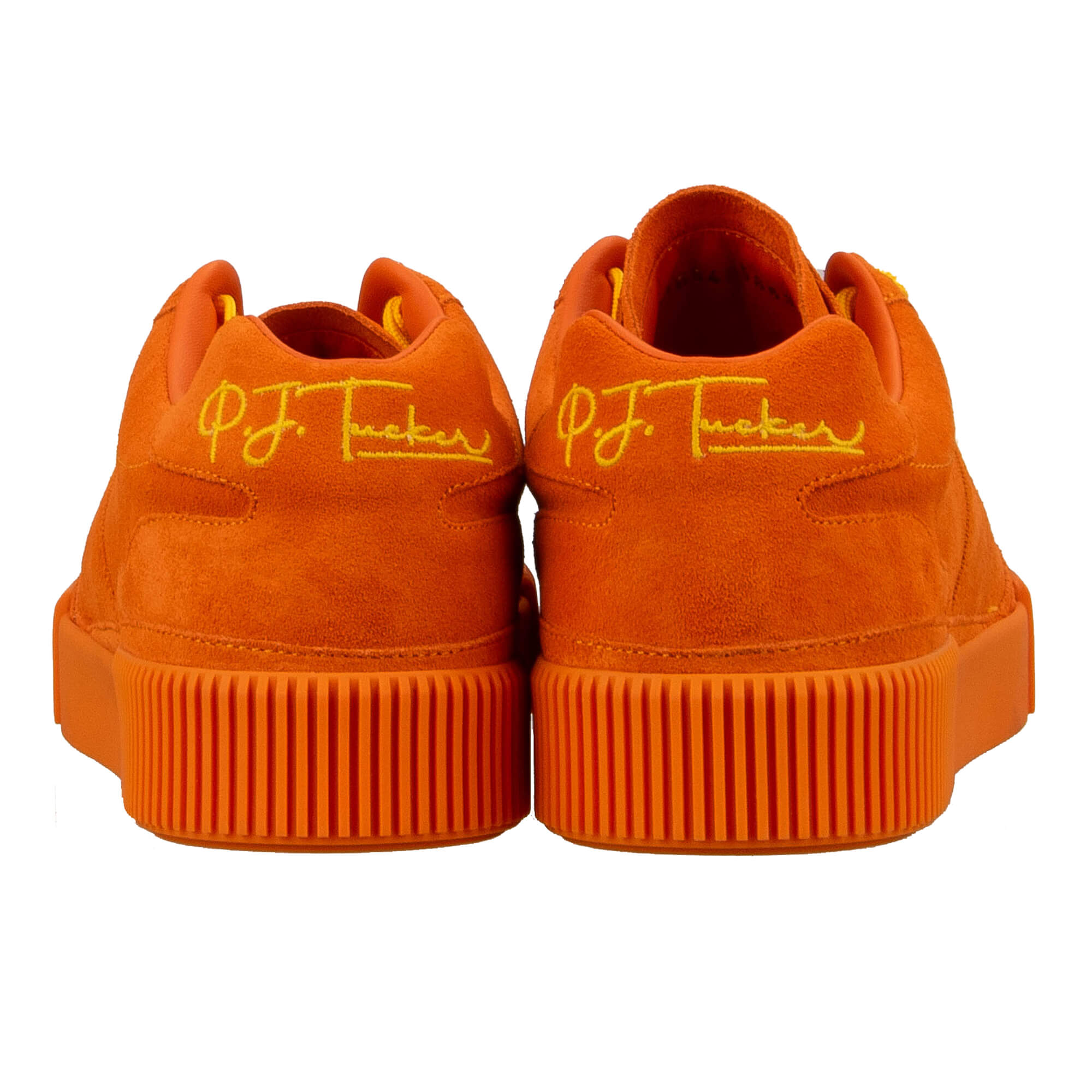 Women Suede Leather Sneaker NEW MIAMI with DG Logo in orange by P. J. Tucker for DOLCE & GABBANA