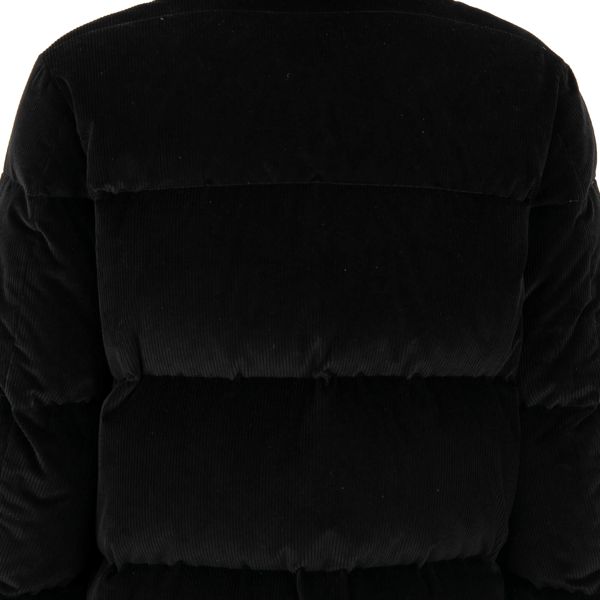 Gefütterte Daunenjacke aus Kord mit Kragen aus Pelz, Logo Krone Stickerei und Außentaschen von DOLCE & GABBANA 