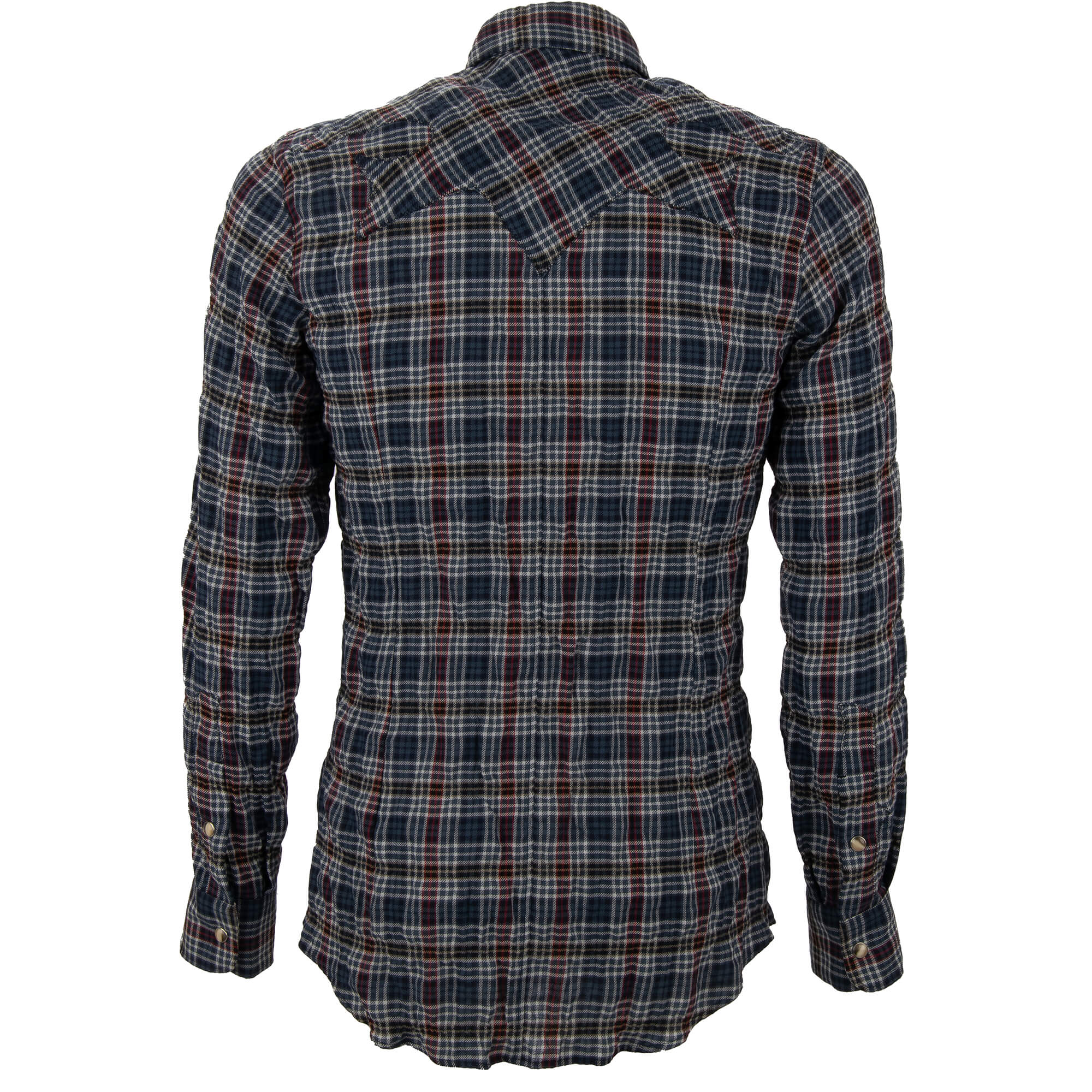 Western Stil Hemd mit zerknitterten Design in Blau von DOLCE & GABBANA 