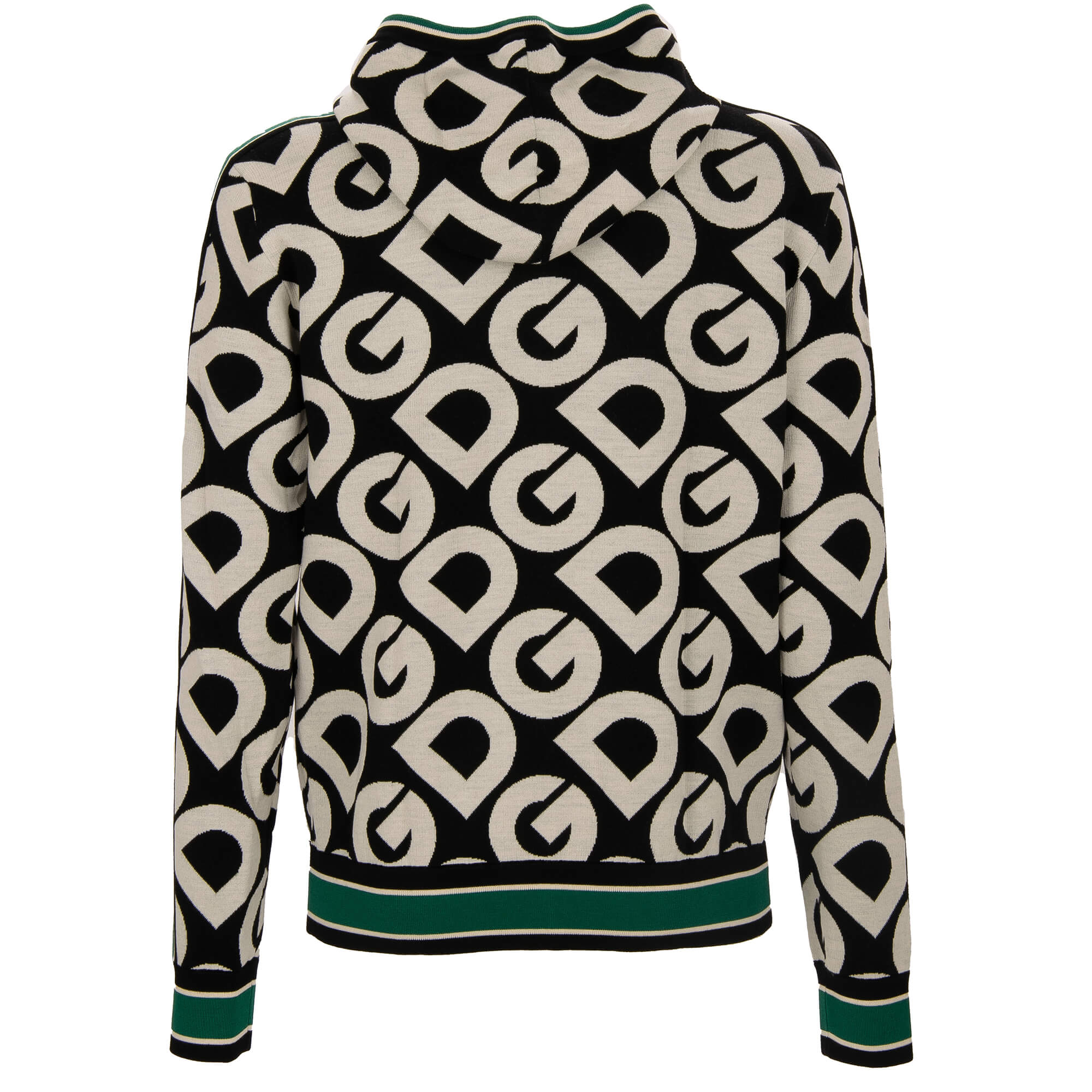 Hoodie Jacke / Kapuzenjacke mit DG Logo Sternen Print und Taschen mit Reißverschluss von DOLCE & GABBANA