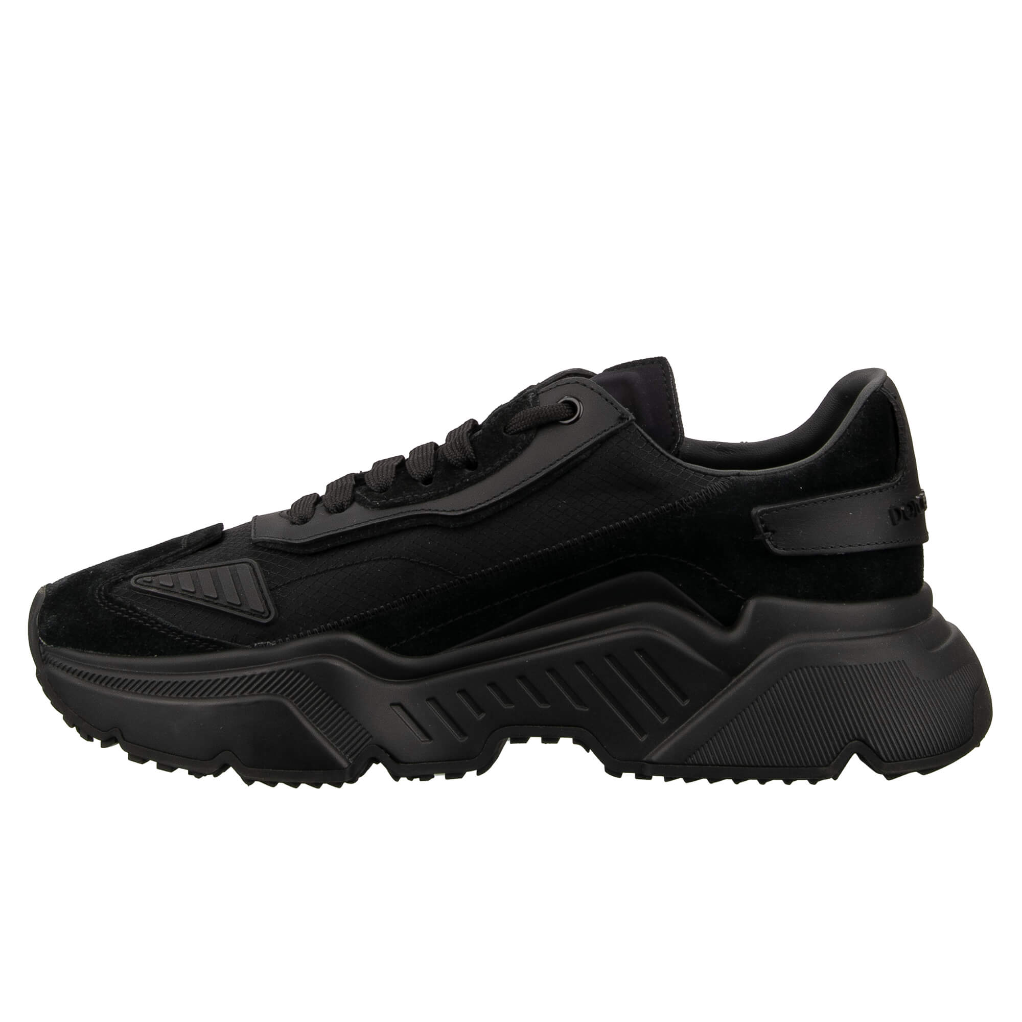 Low-Top Wildleder und Nylon Sneaker DAYMASTER mit DG Logo in schwarz von DOLCE & GABBANA
