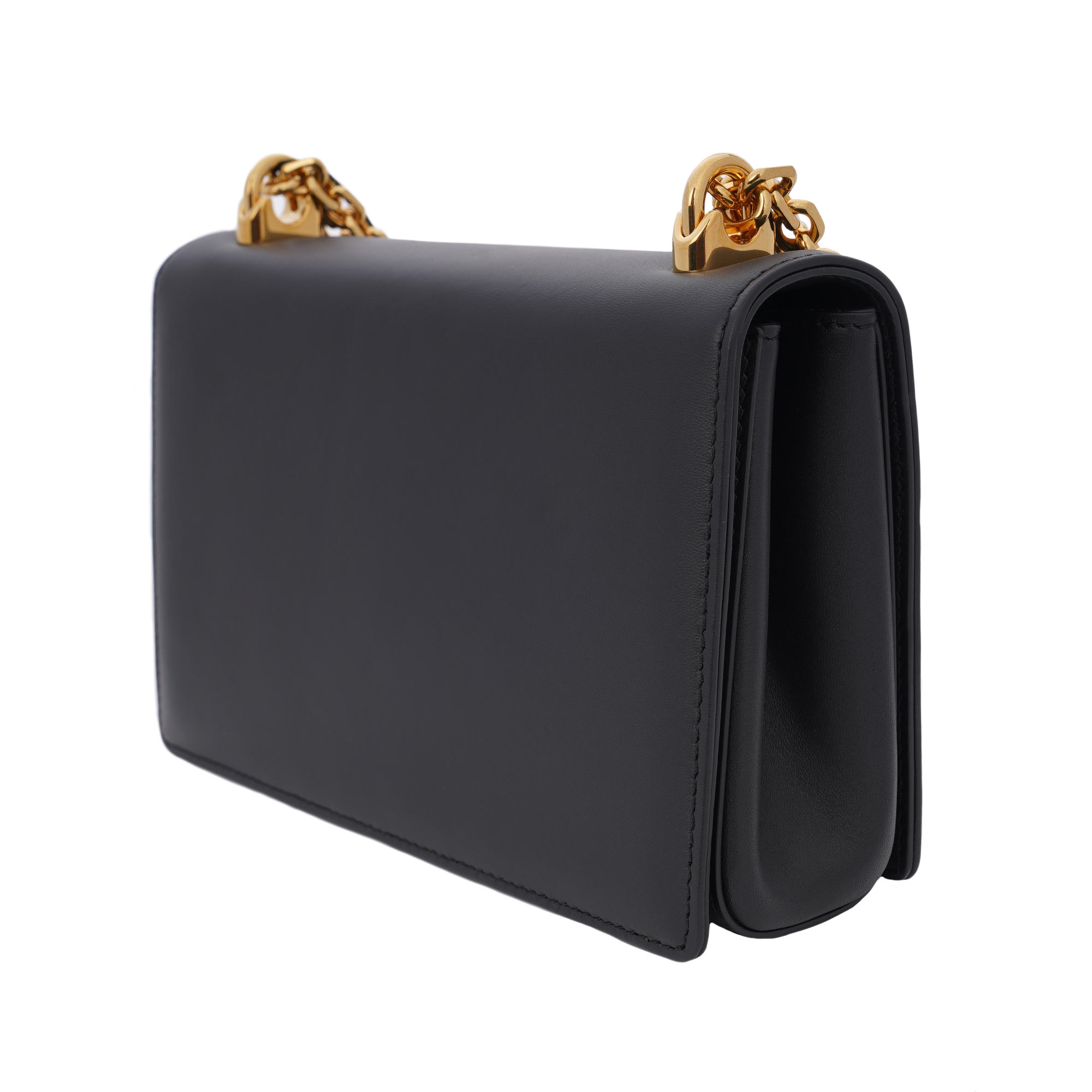 Crossbody Tasche / Clutch DG GIRLS aus Nappa Leder mit großem emailliertem DG Logo in Barock Stil und Vintage Kettenriemen von DOLCE & GABBANA