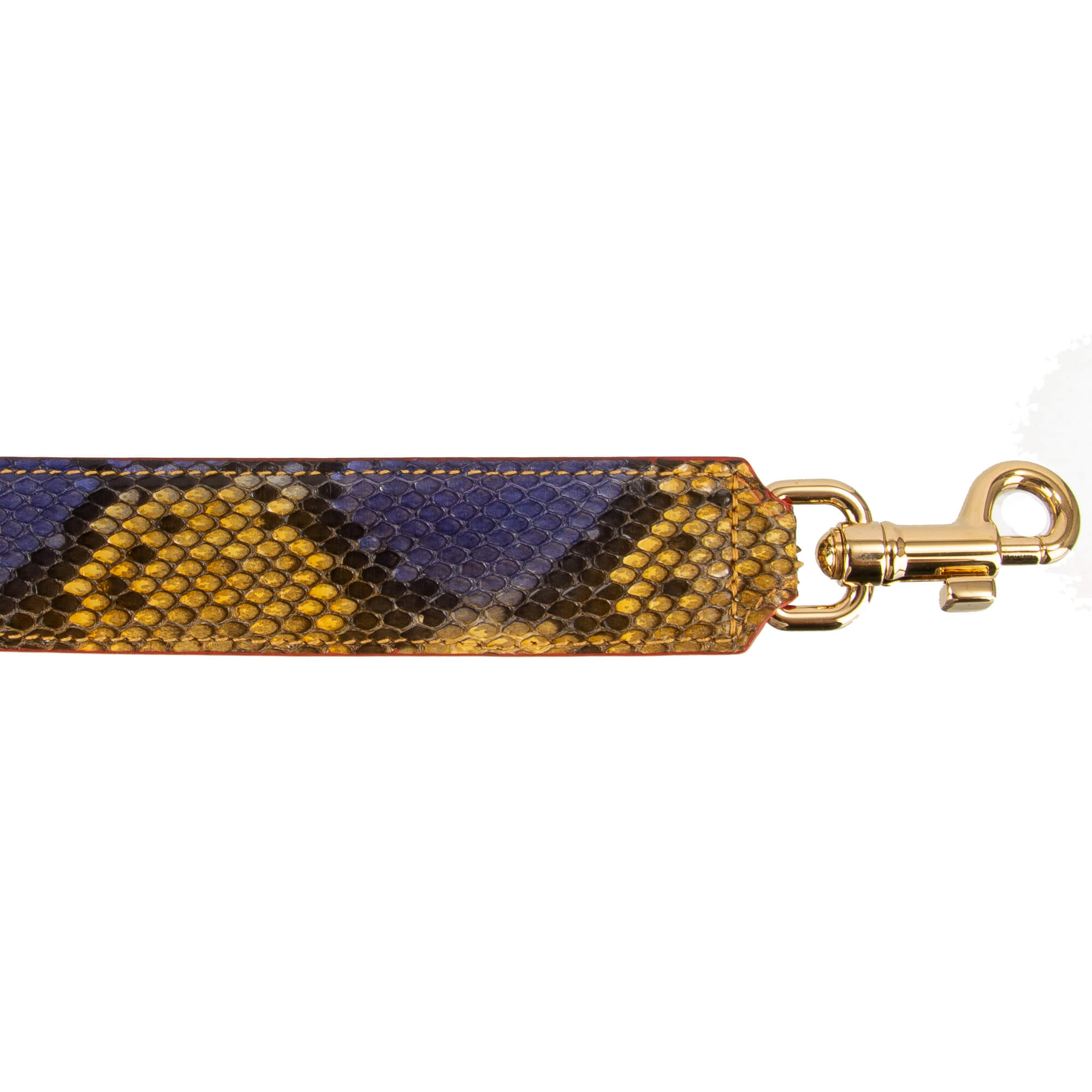 Schulterriemen für Tasche aus Dauphine und Schlangen Leder in Lila, Gelb und Gold von DOLCE & GABBANA
