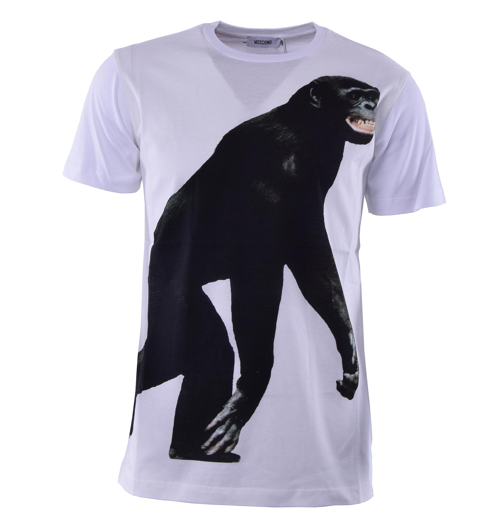 【送料&関税込】Moschino T-shirt With Monkey Logo T-Shirt with Monkey Print White 54 XL | 04457