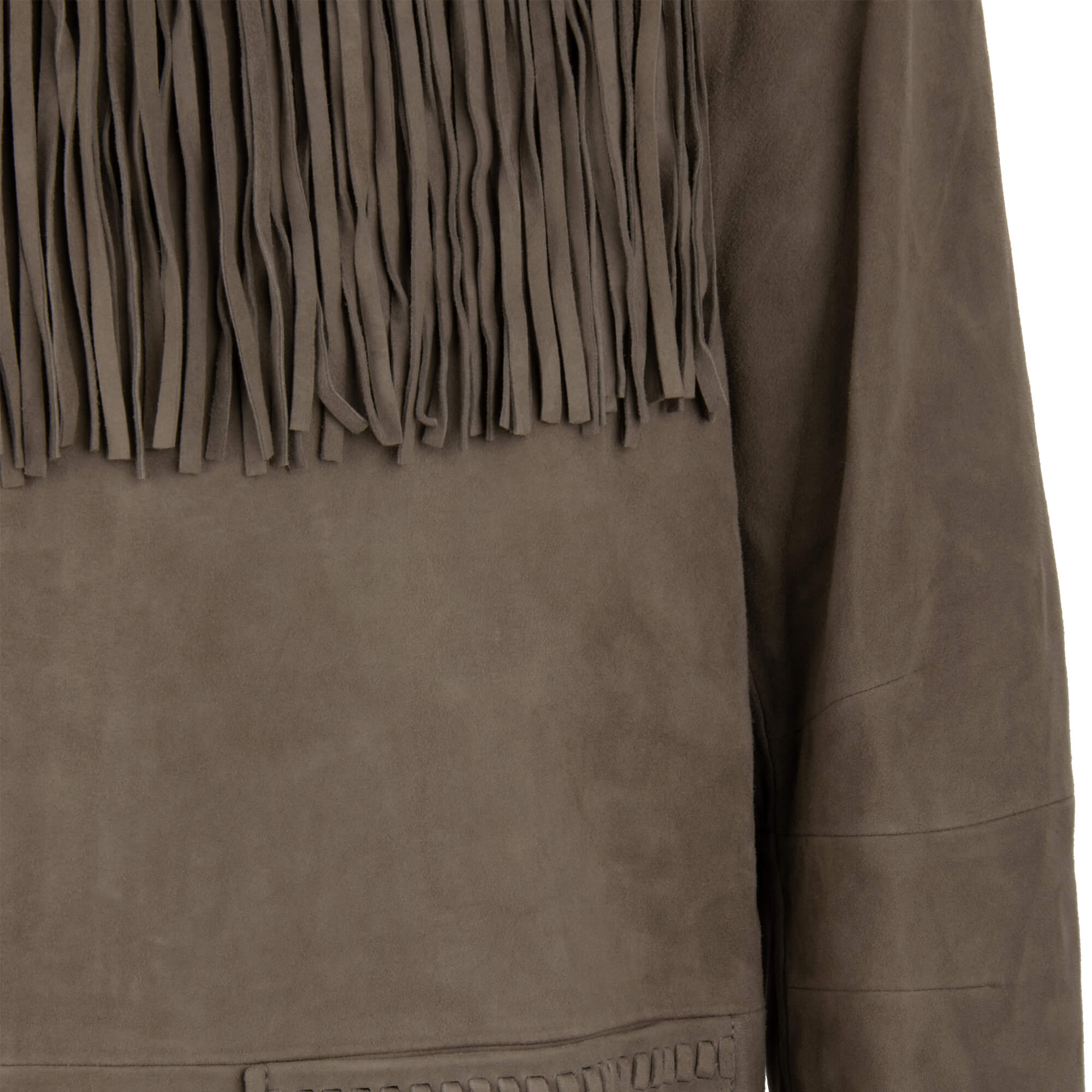 Wildleder Jacke mit Fransen und Taschen von AMIRI