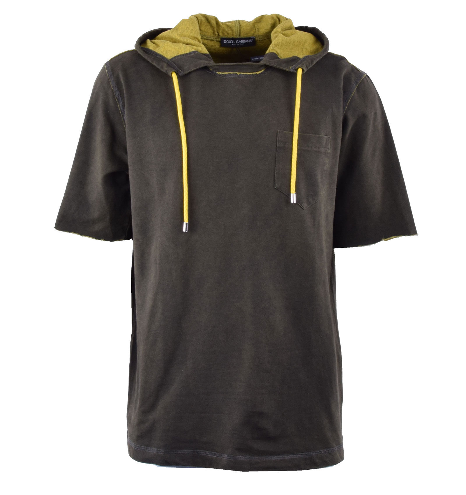 T-Shirt with Hoody Khaki Yellow