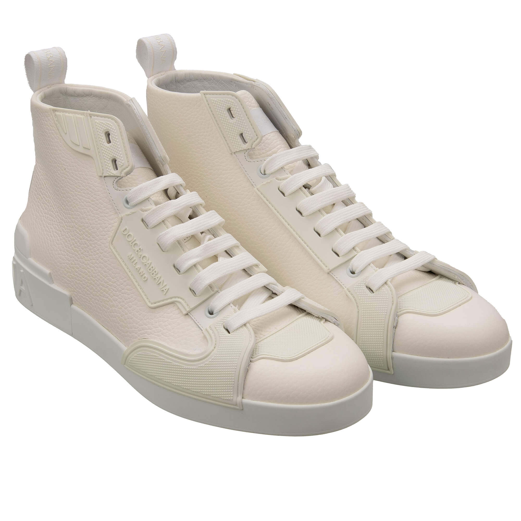 DG Logo High-Top Sneaker Schuhe PORTOFINO Weiß 45 UK 11 US 12