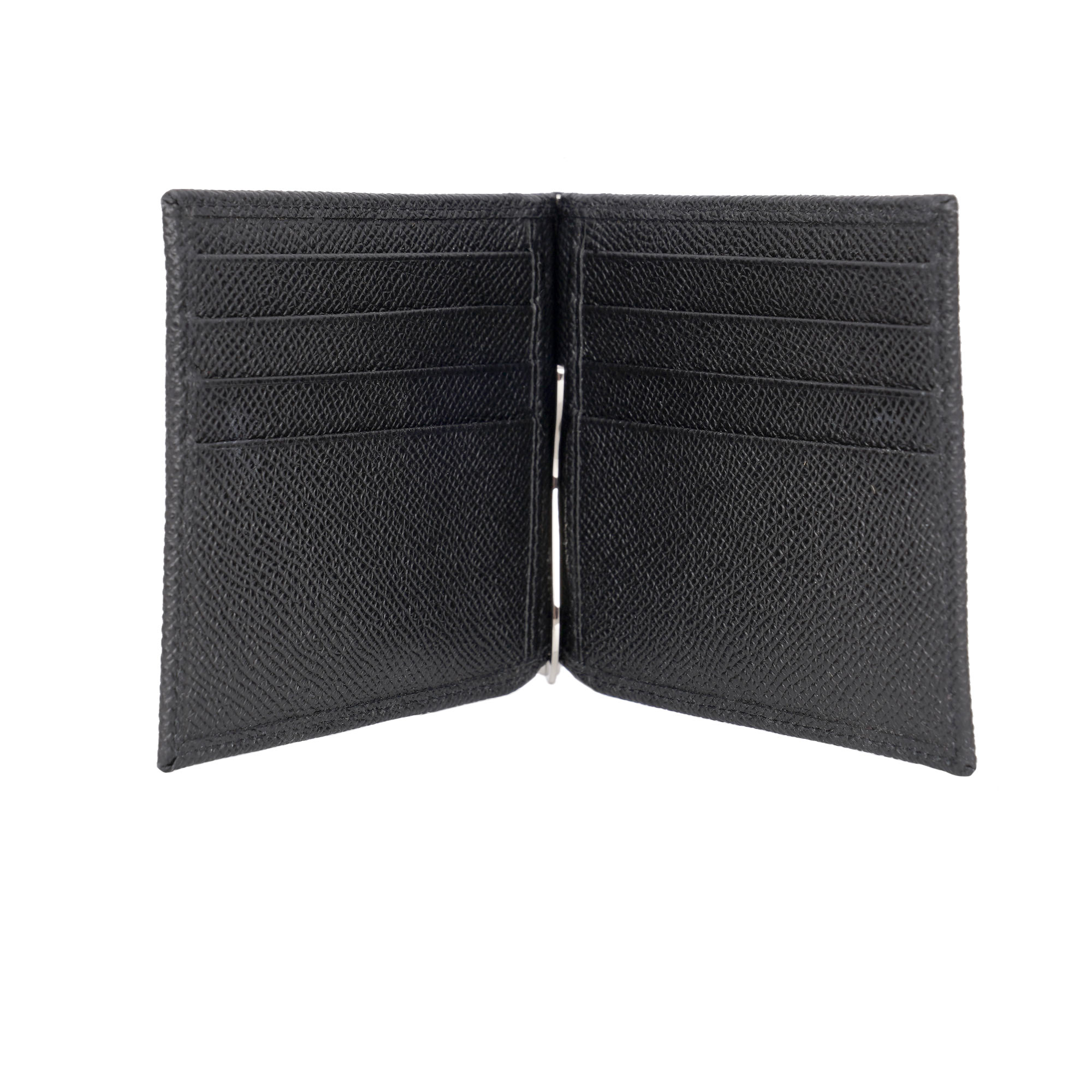 Dauphine Leder Karten Portemonnaie / Geldbörse mit Clip für Geldscheine und DG Logo-Schild in Schwarz von DOLCE & GABBANA 