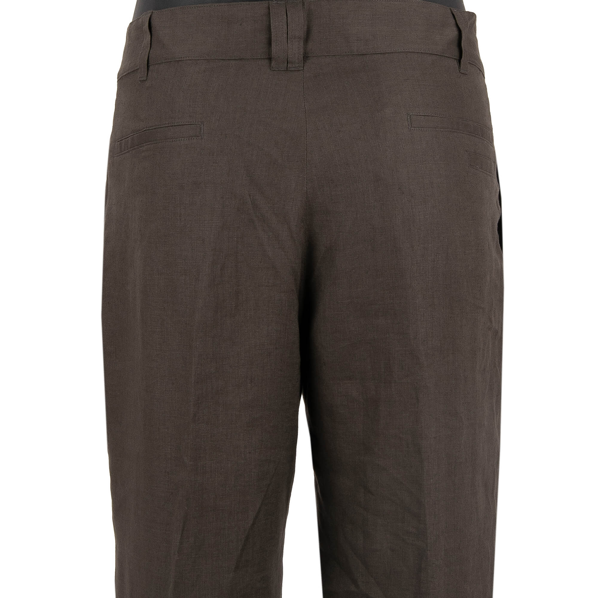 Cropped casual linen Pants with logo embroidery by OFF-WHITE c/o Virgil Abloh