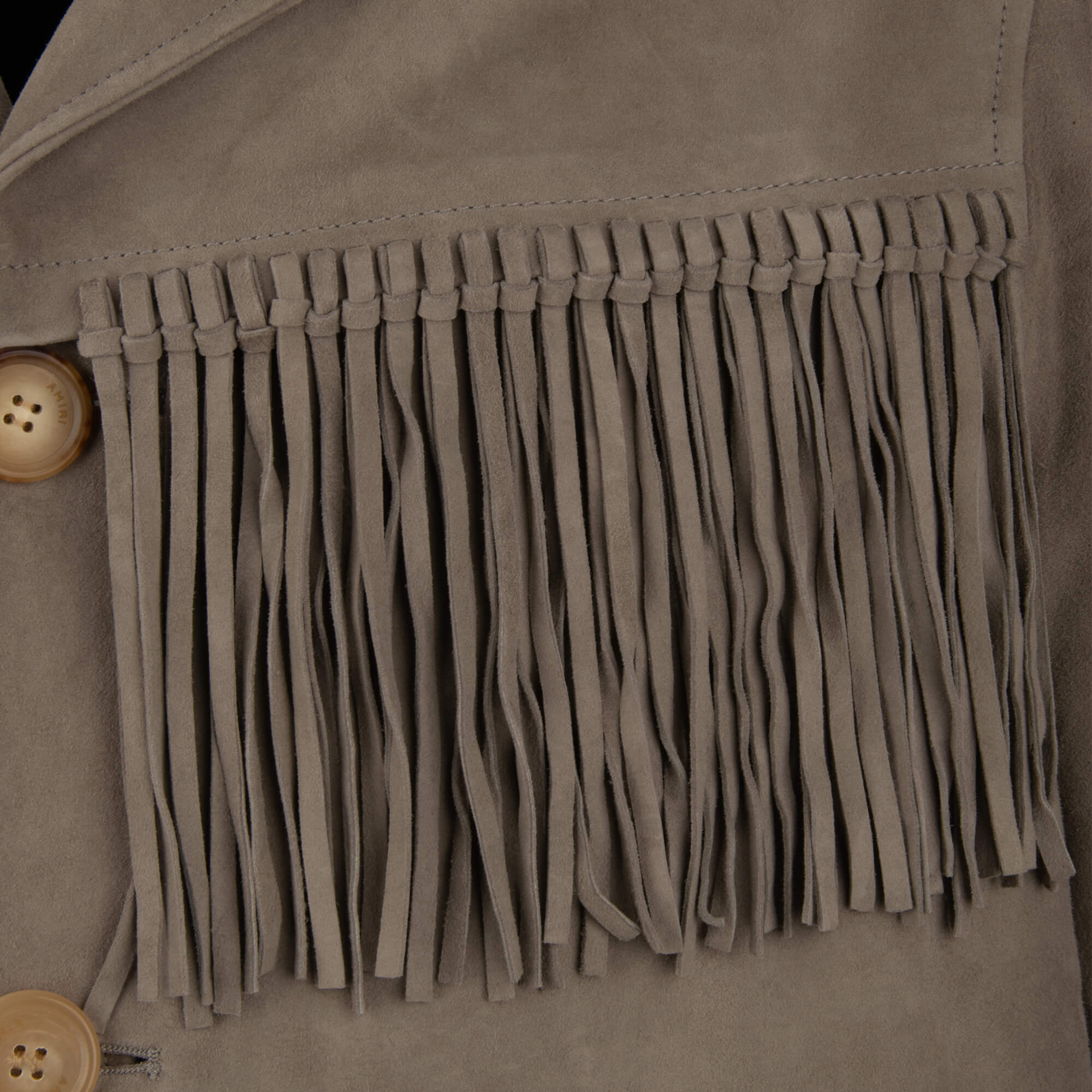 Wildleder Jacke mit Fransen und Taschen von AMIRI