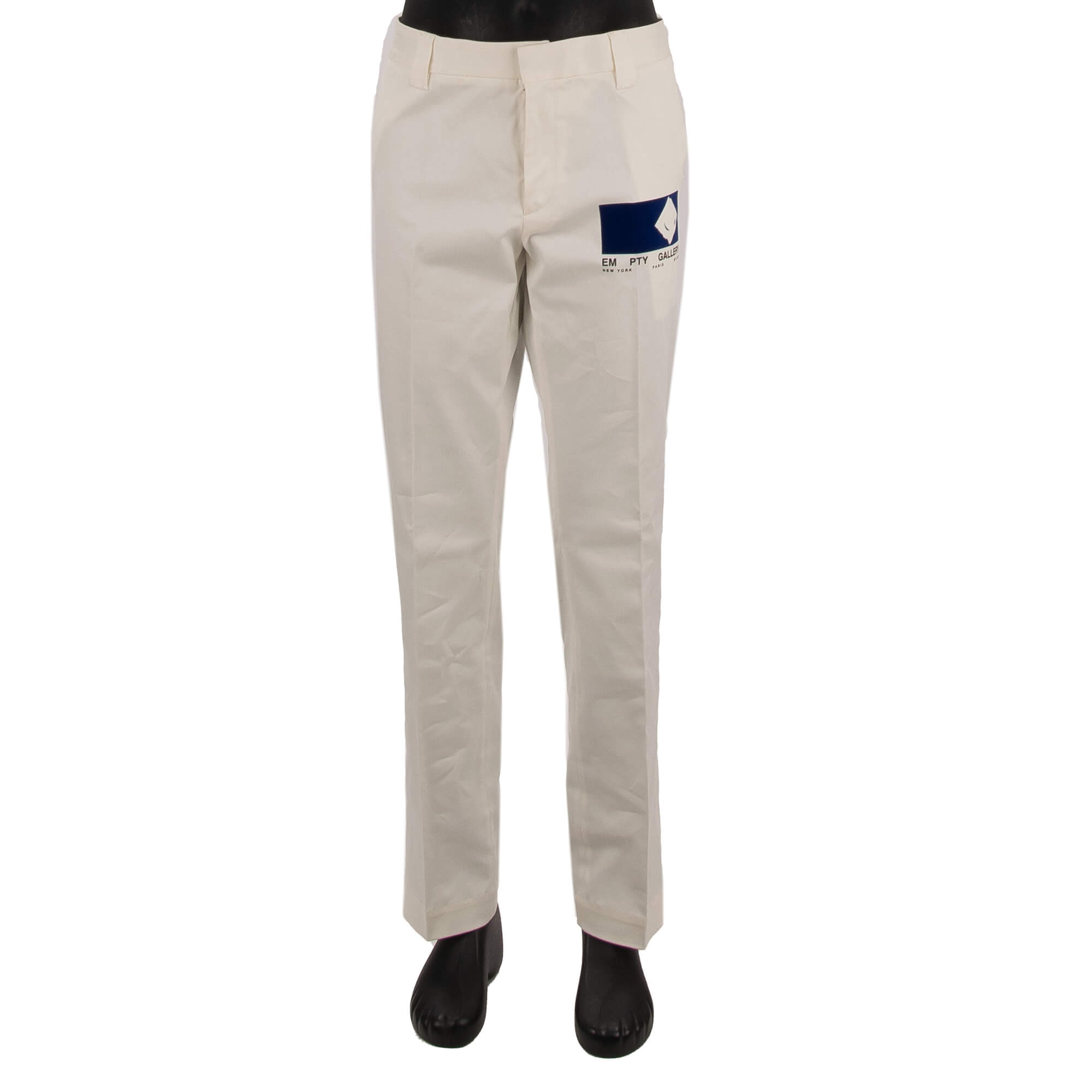 Virgil Abloh Chino Hose EMPTY GALLERY mit Logo Print Weiß XL