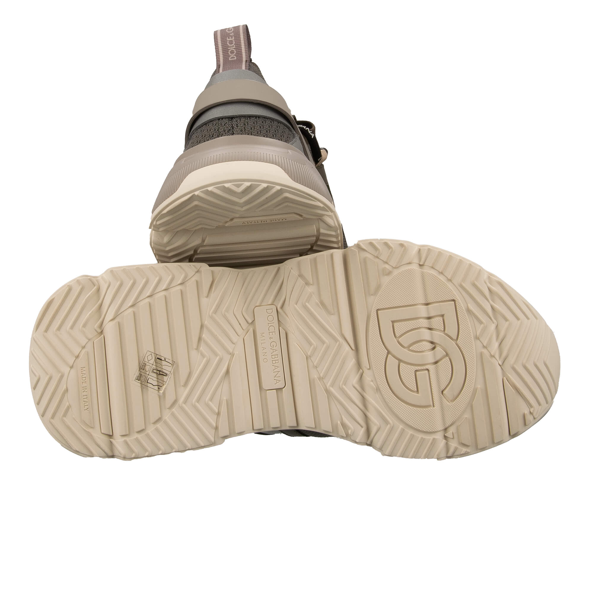 Stoff und Leder Sneaker DAYMASTER mit DG Logo in Beige / Khaki von DOLCE & GABBANA