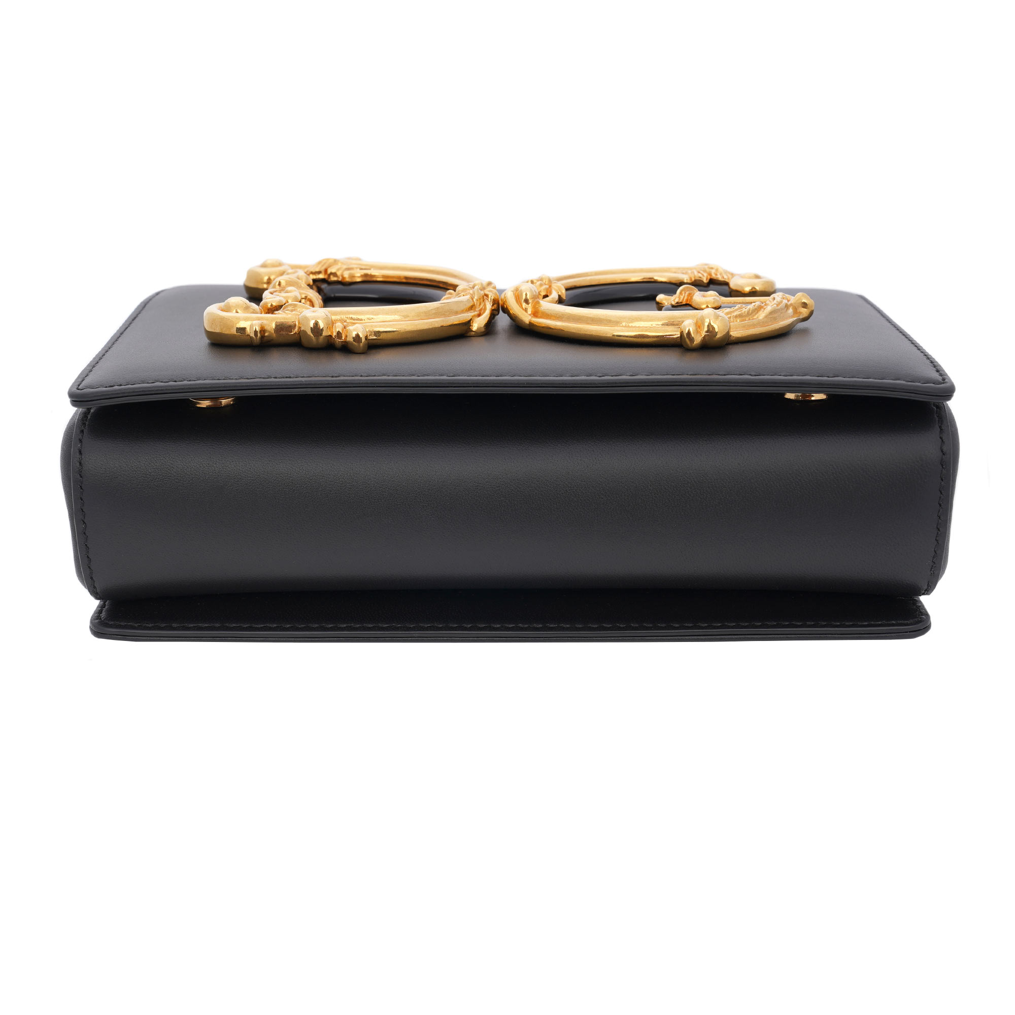 Crossbody Tasche / Clutch DG GIRLS aus Nappa Leder mit großem emailliertem DG Logo in Barock Stil und Vintage Kettenriemen von DOLCE & GABBANA