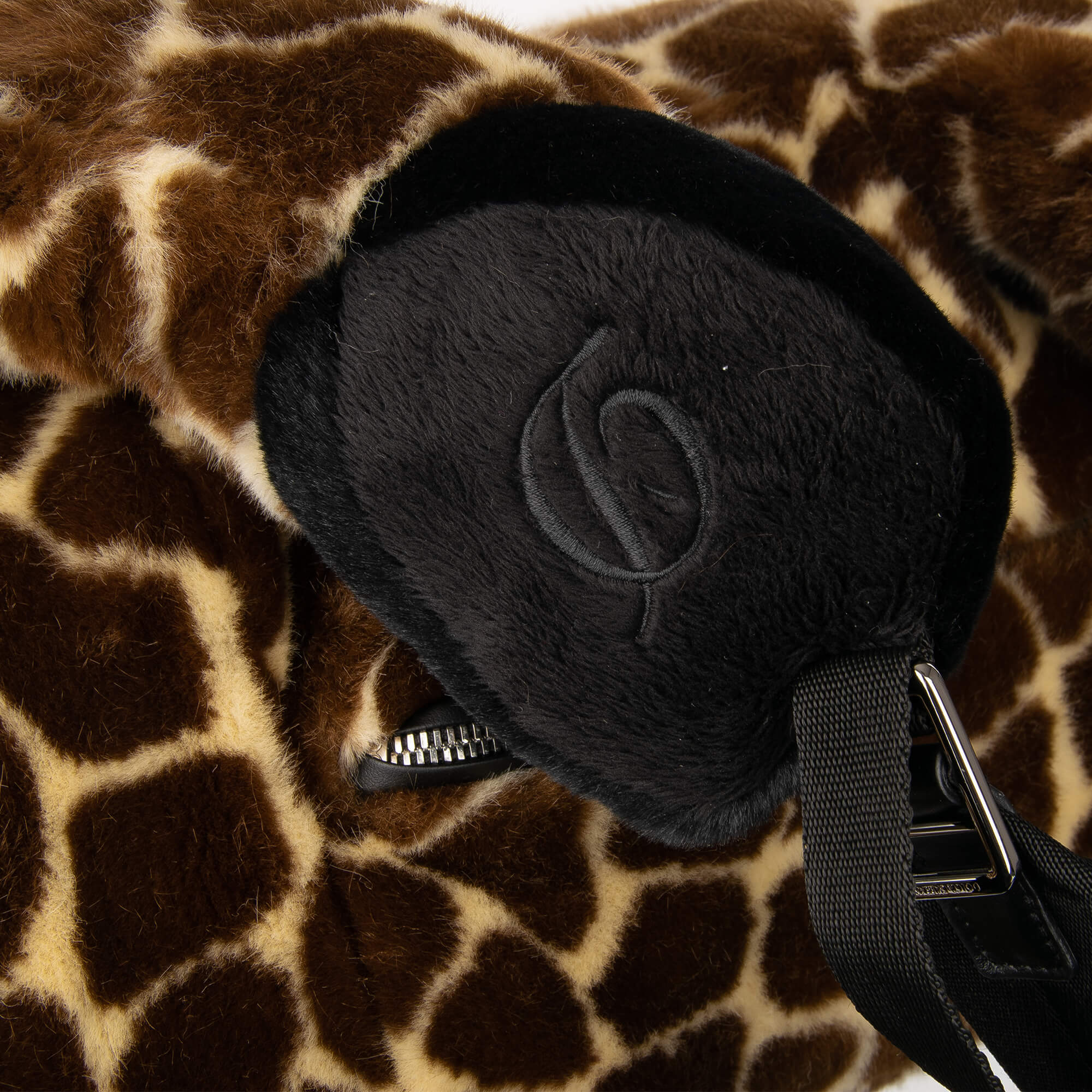 Unisex Faux Fur Backpack Bag as Plush Giraffe Toy with adjustable straps, embroidered DG Logo and zip pocket by DOLCE & GABBANA