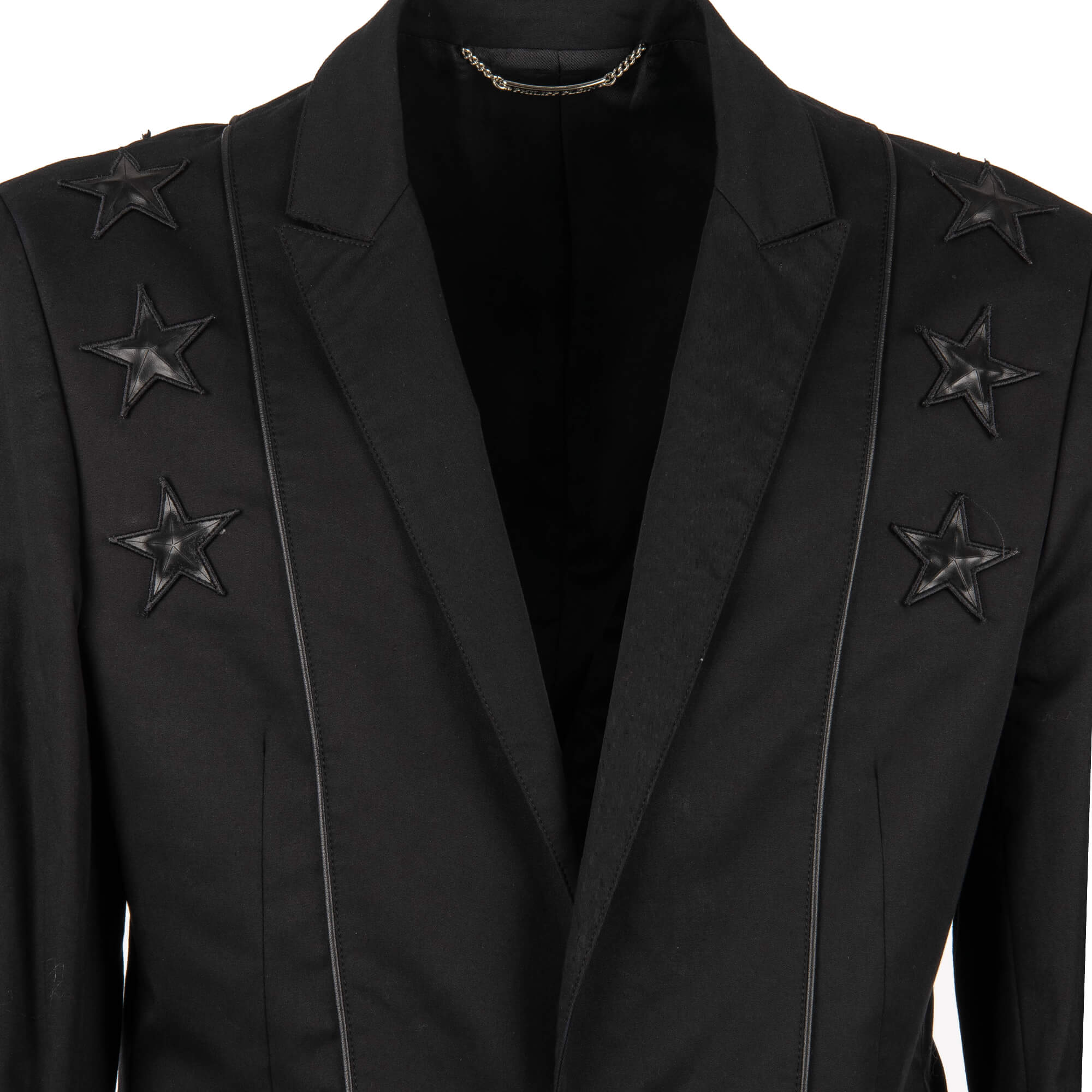 Cotton Blazer BOSSY with contrast stripes, stars and logo by PHILIPP PLEIN