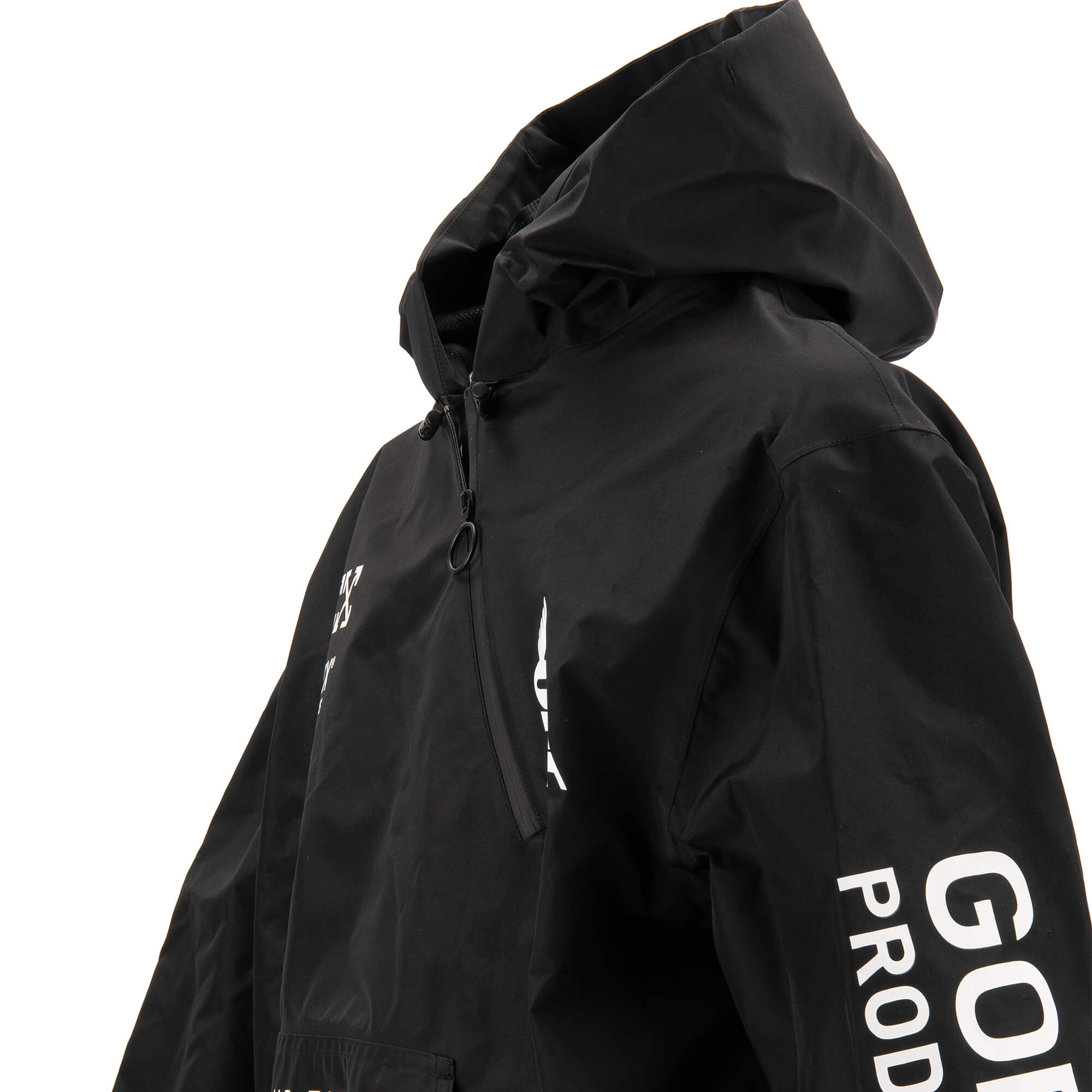 Work jacket with all-over monogram print, zip pocket and logo plate in front by OFF-WHITE Virgil Abloh