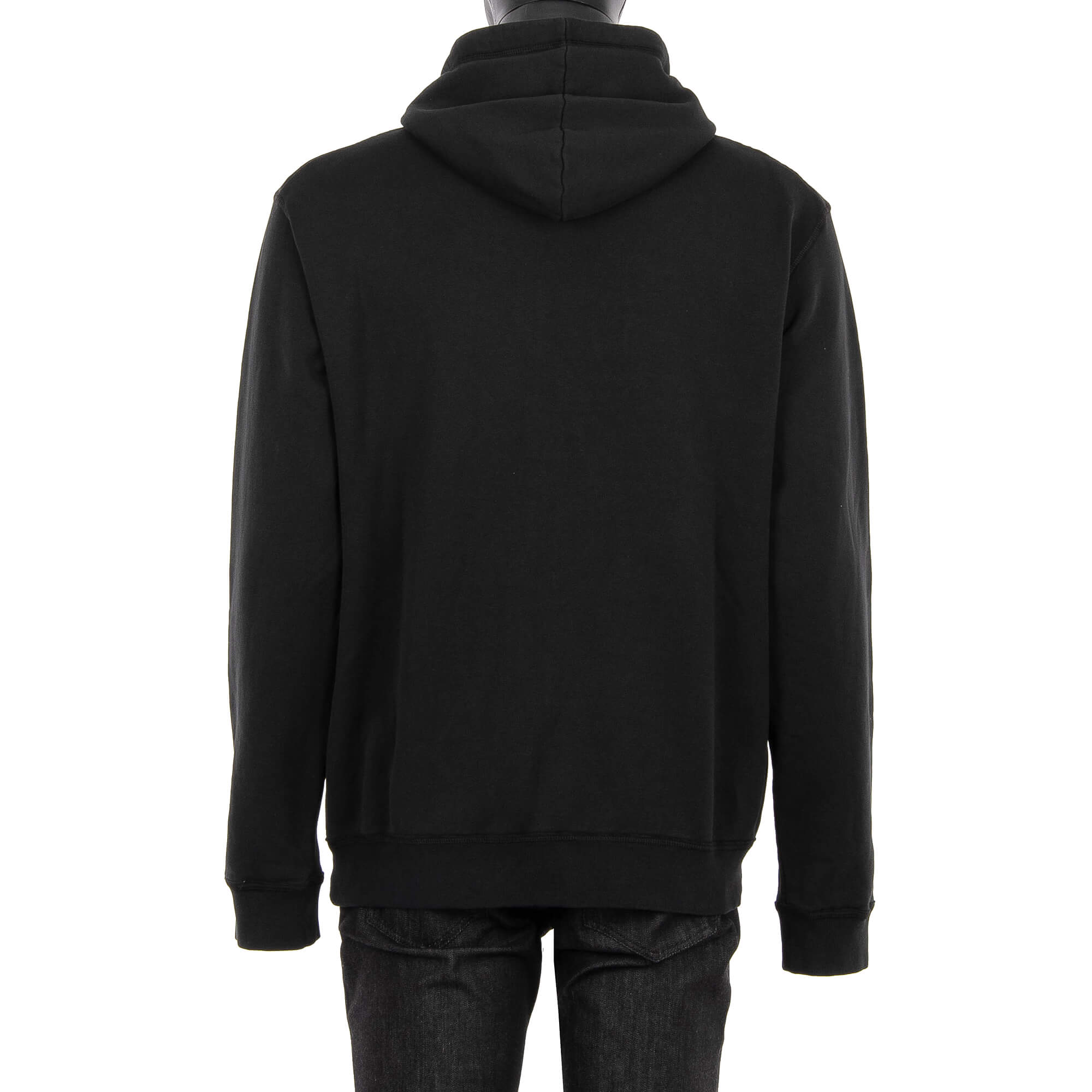 Weit geschnittene Hoodie Jacke iICON aus Baumwolle mit Logo Print in Schwarz und Gold von DSQUARED2