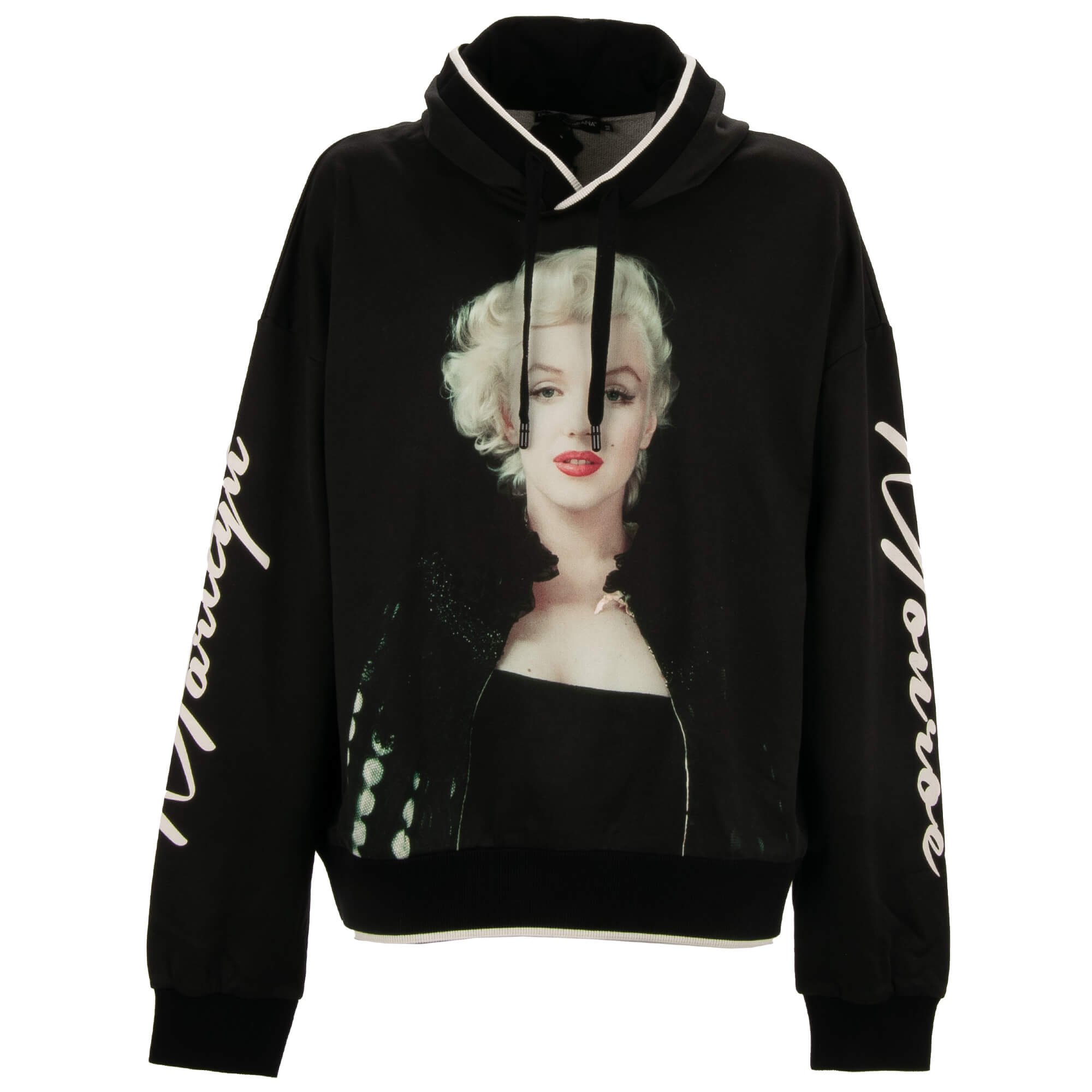 Hoodie / Pullover mit Marilyn Monroe Print in schwarz von DOLCE & GABBANA 
