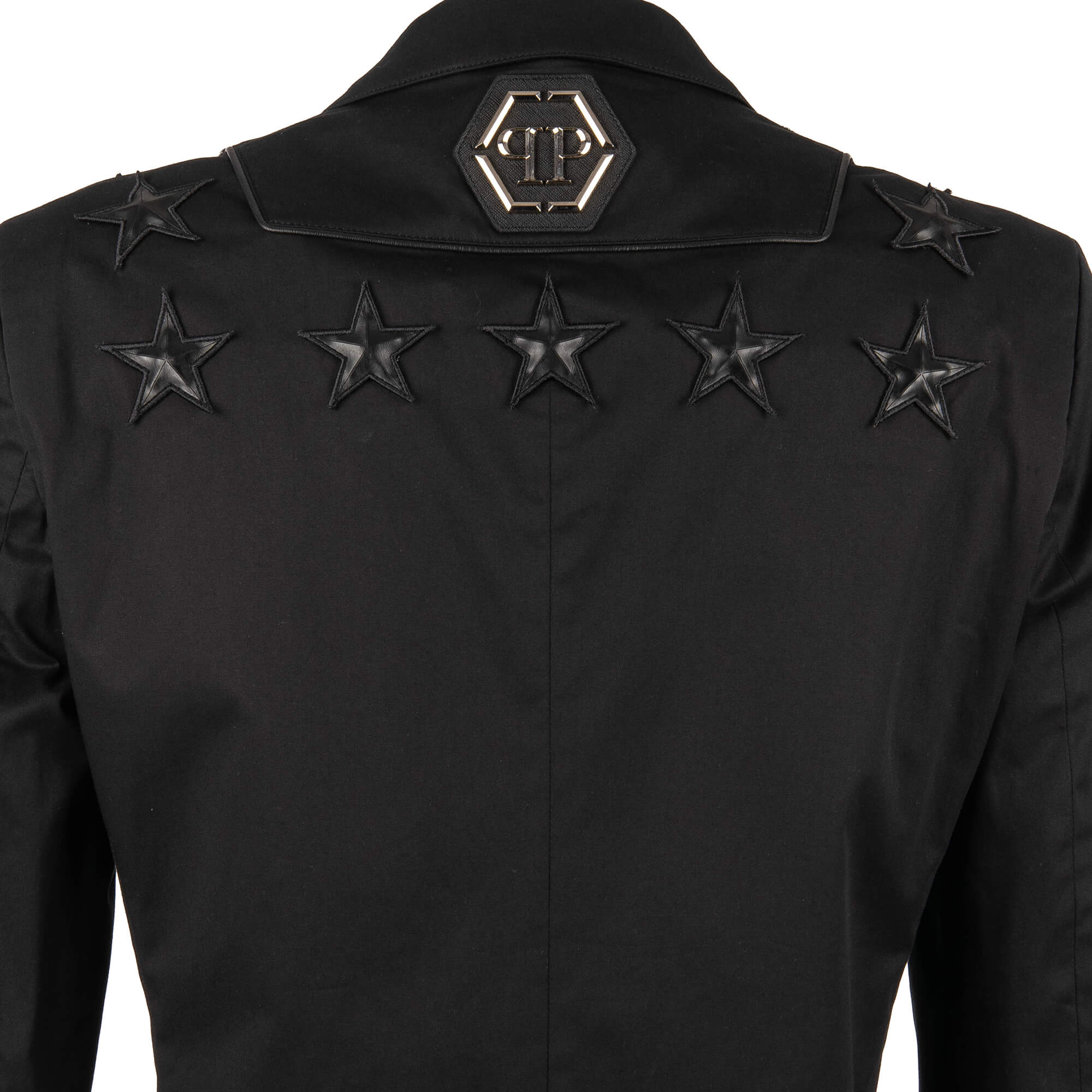 Cotton Blazer BOSSY with contrast stripes, stars and logo by PHILIPP PLEIN