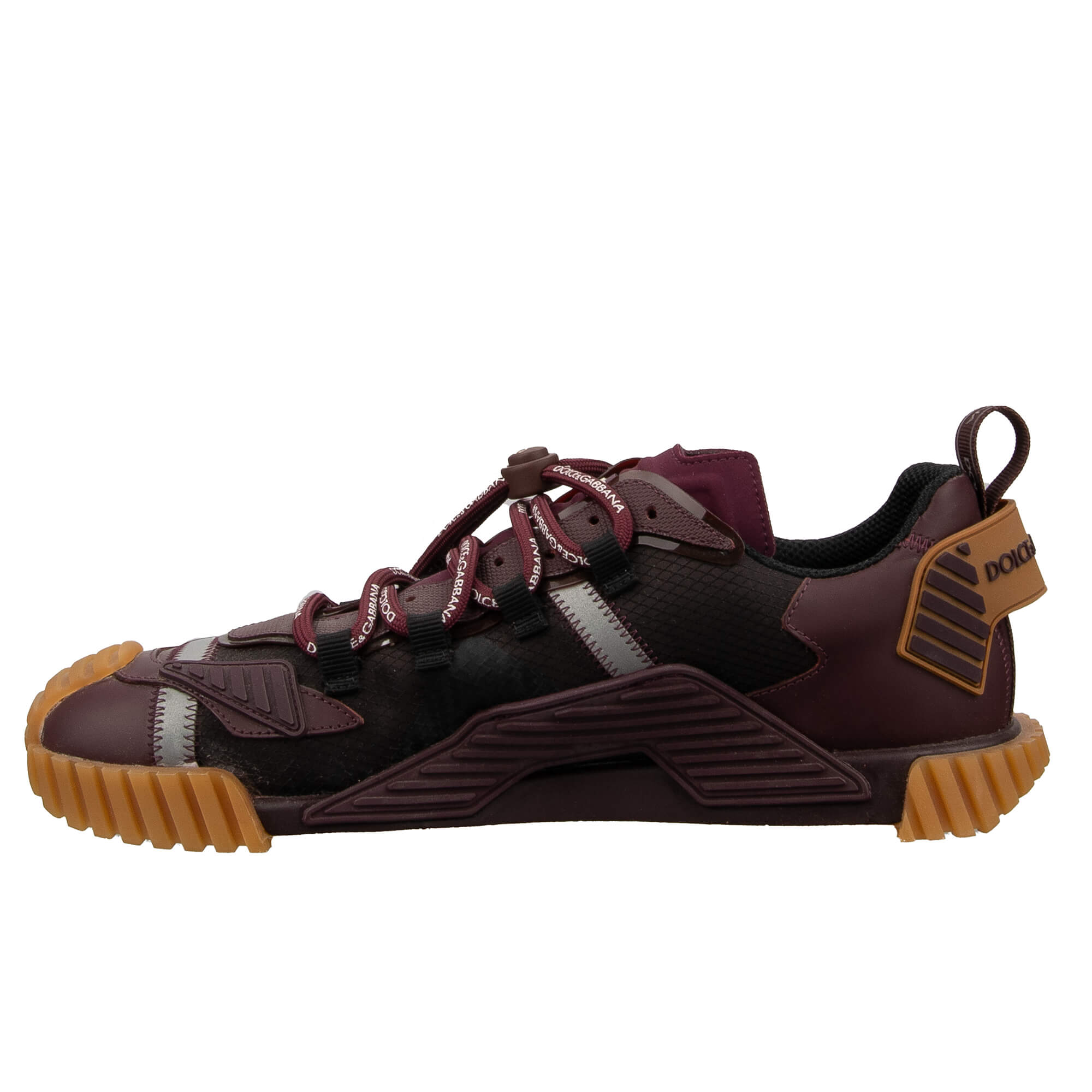Low-Top Herren Sneaker NS1 mit DG Logo Schnürsenkel in Bordeaux von DOLCE & GABBANA