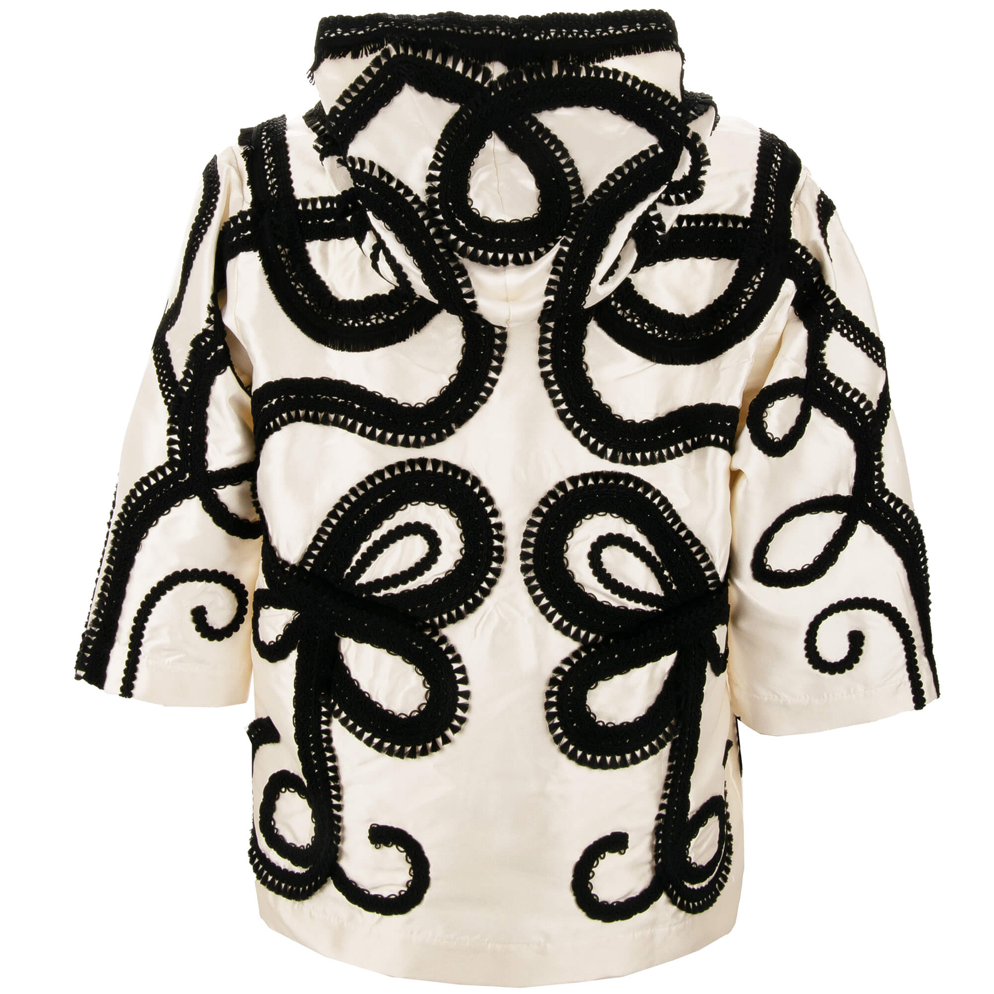 Embroidered 3/4-sleeves spanisch torero silk hoody / sweatshirt by DOLCE & GABBANA 