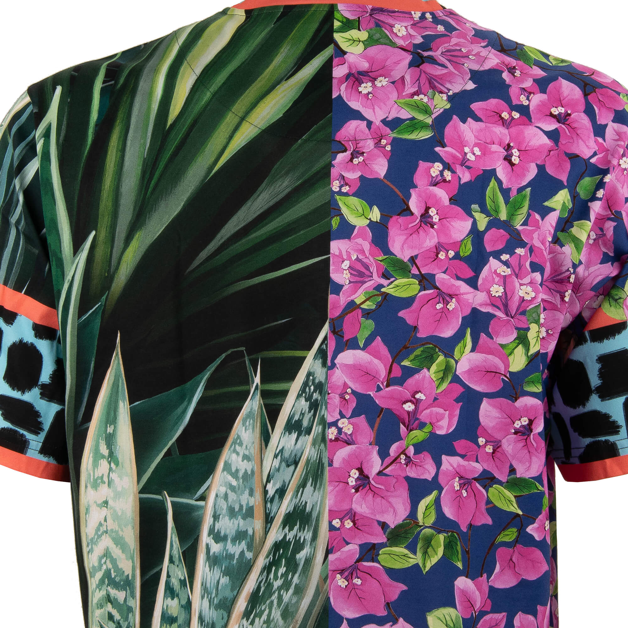 Oversize Cotton T-Shirt with Lion, Flowers and Logo print by DOLCE & GABBANA 